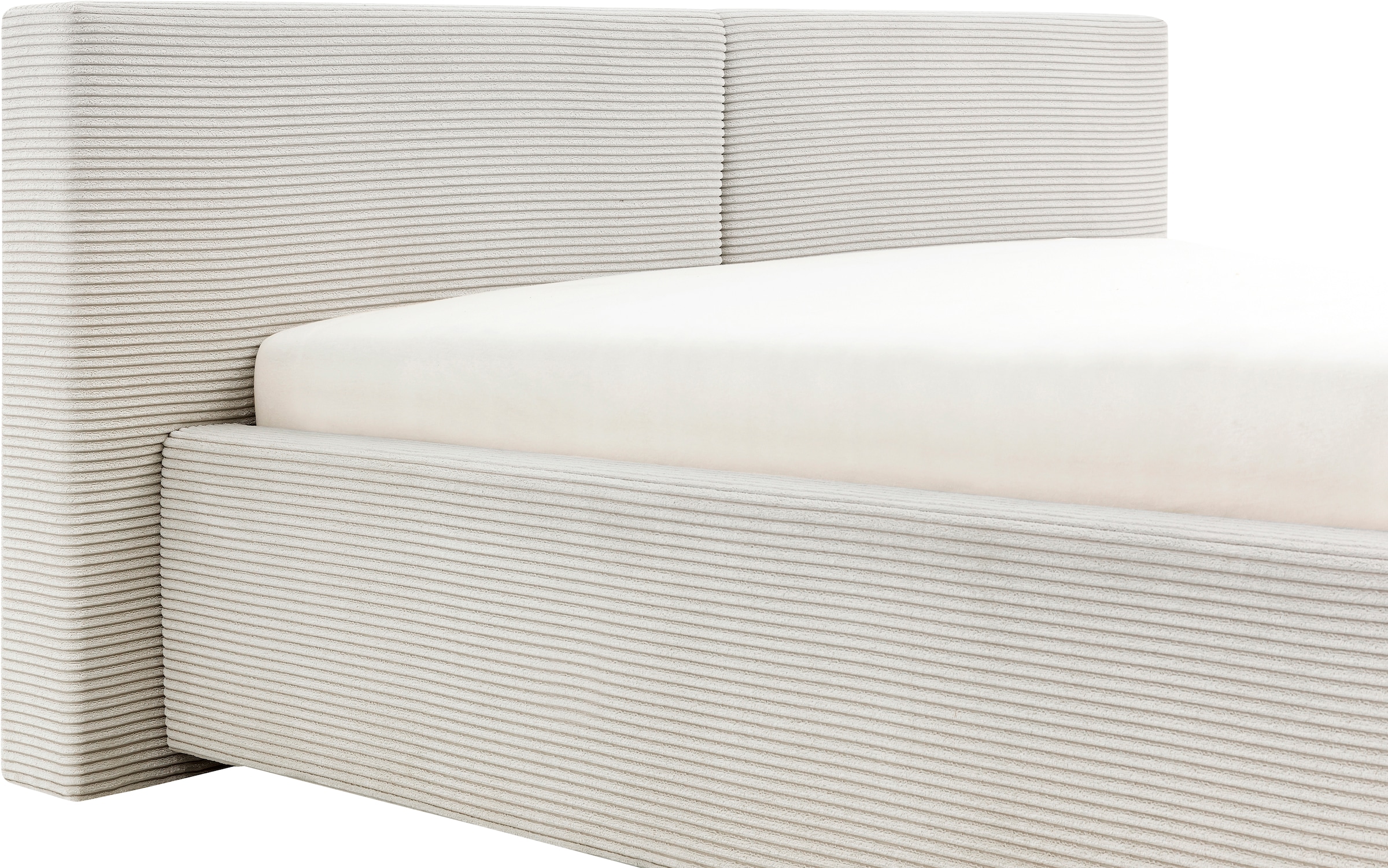 meise.möbel Polsterbett »Cube wahlweise mit Matratze und Bettkasten«, extra flaches Kopfteil, erhältlich in den Breiten 140cm, 160cm & 180cm