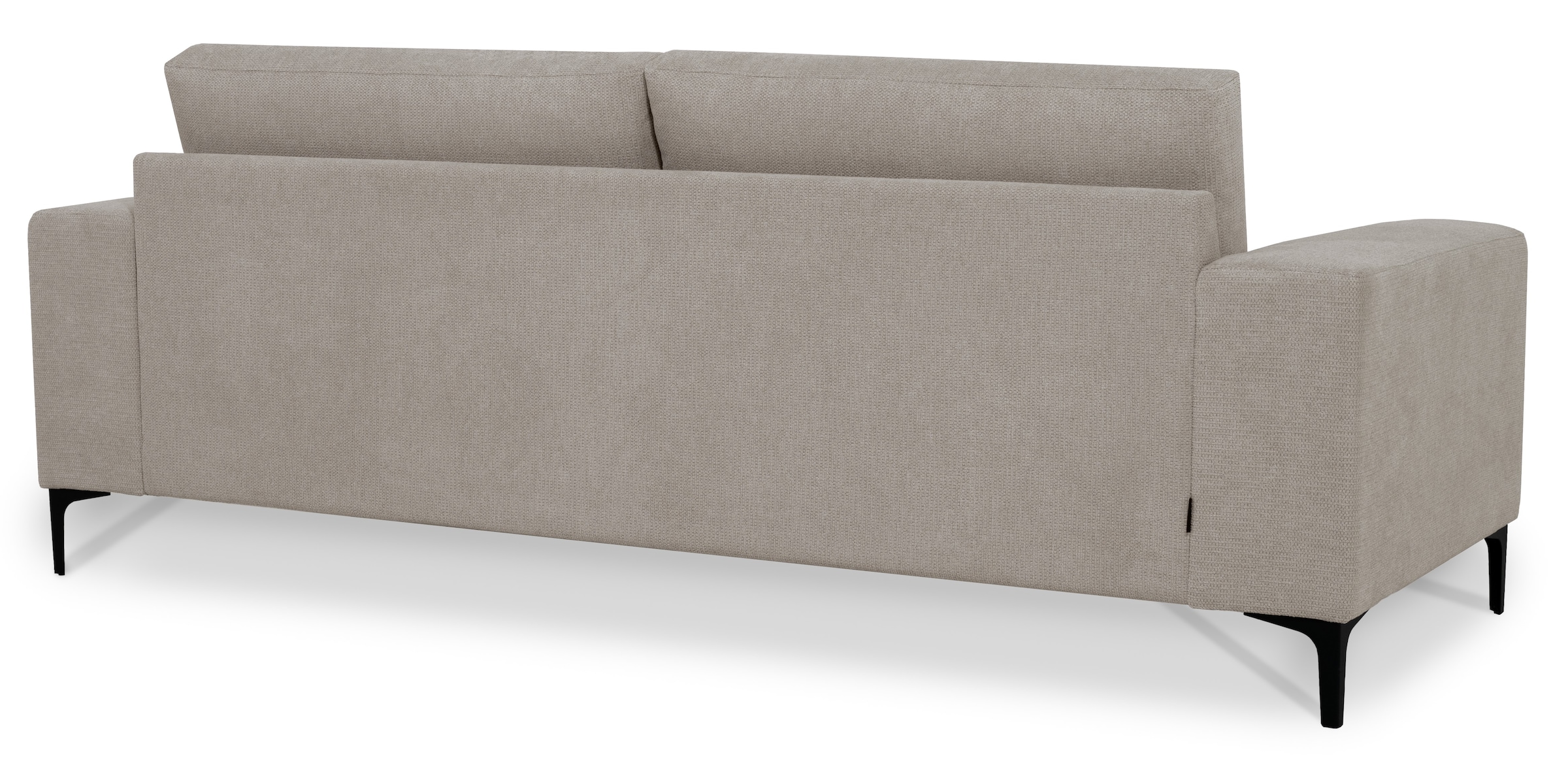 OTTO home 3-Sitzer »Xander« Breite 224 cm, Soft-Touch Chenille, schwarze Metallfüße