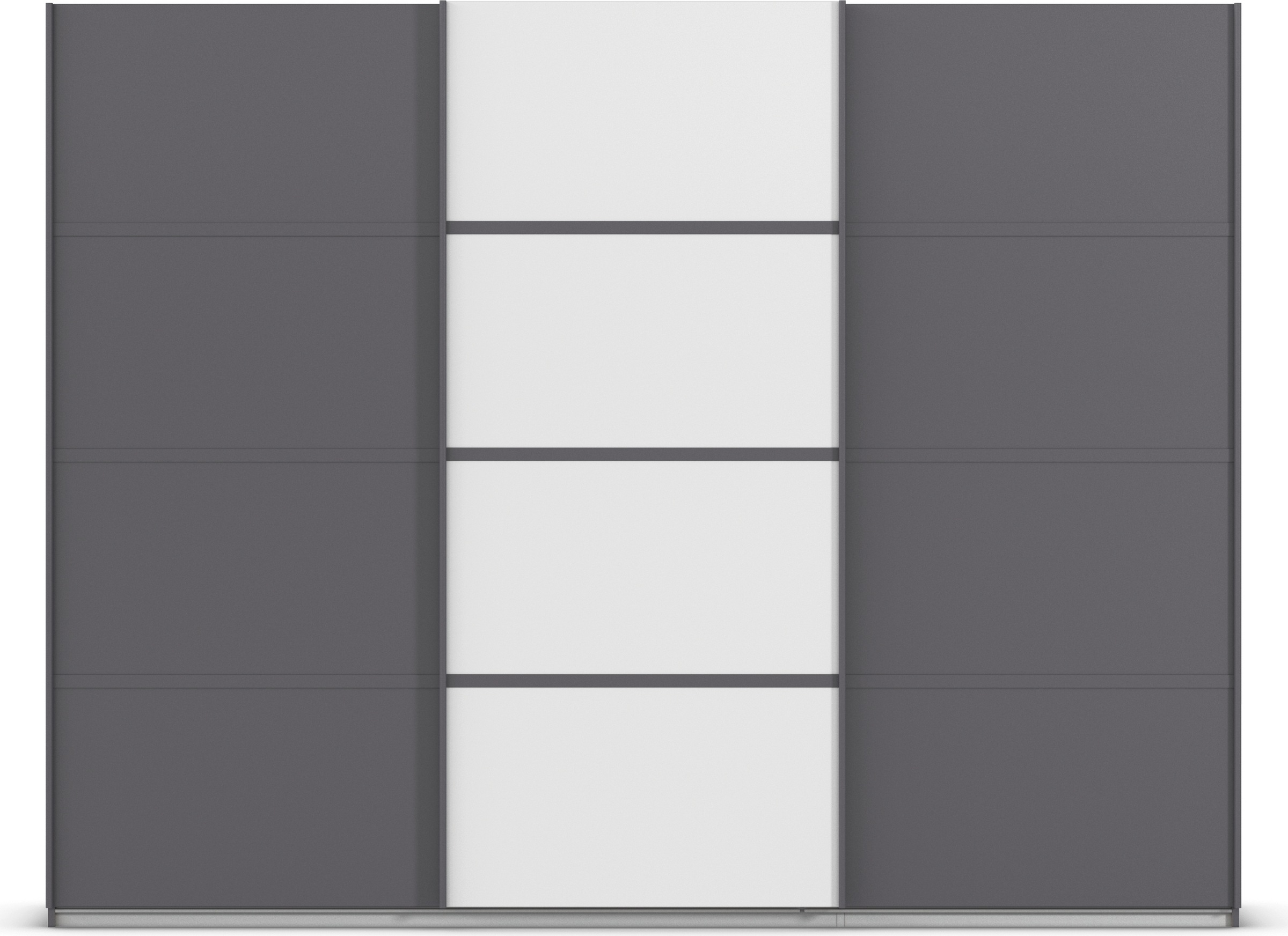 rauch Kleiderschrank »Schwebetürenschrank Garderobe Schrank TOP ANGEBOT Avola«, (in 3 verschiedenen Ausstattungen BASIC/CLASSIC/PREMIUM), mit eleganten Zierleisten in Chrom, Schwarz oder Weiß MADE IN GERMANY