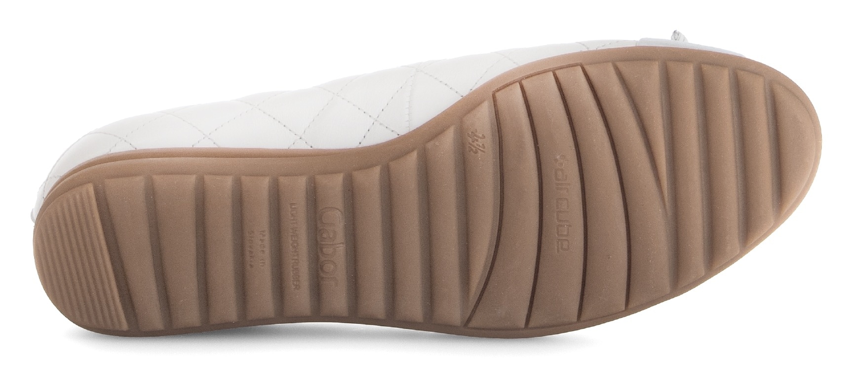 Gabor Ballerina »Florenz«, Halbschuh, Schlupfschuh, Businessschuh, Ziersteppungen, Weite G