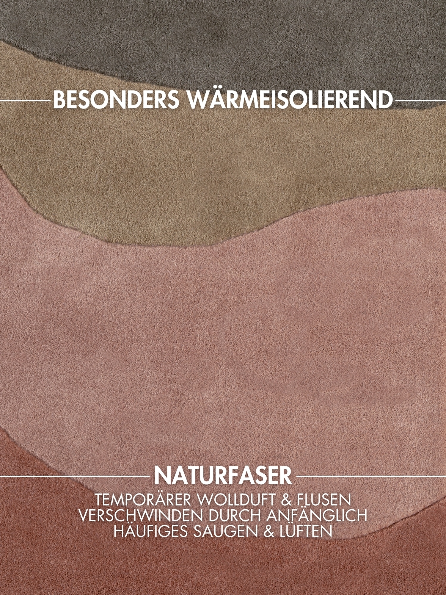 Ted Baker Wollteppich »Flood« rechteckig 17 mm Höhe Wolle, Naturteppich, Handgemacht, Wohnzimmer, Schlafzimmer, Bunt