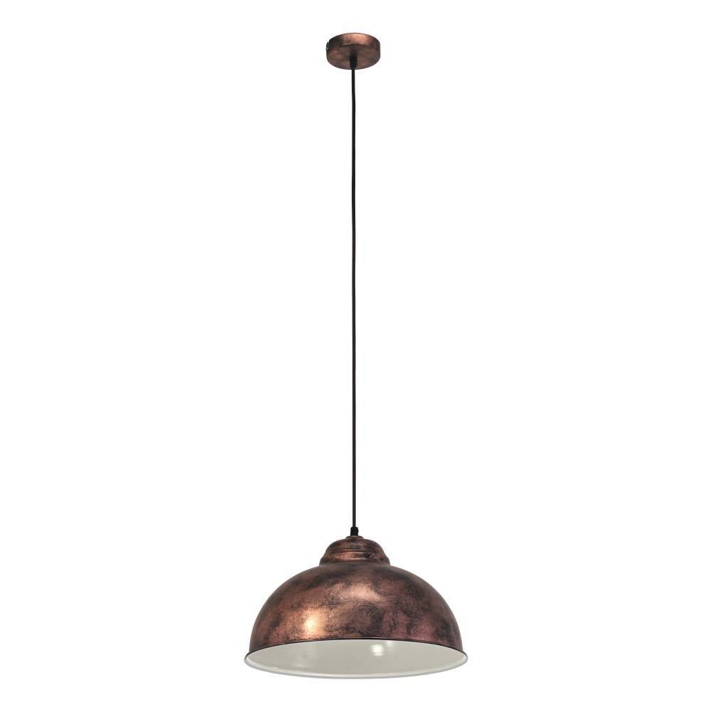 EGLO Hängeleuchte »TRURO 2 Hängelampe, Esstischlampe, Stahl, rostoptik, weiß, E27« E27 1 Stk. Wohnzimmerlampe, 1 flammig, Vintage, Industrial, Retro, 110x37cm
