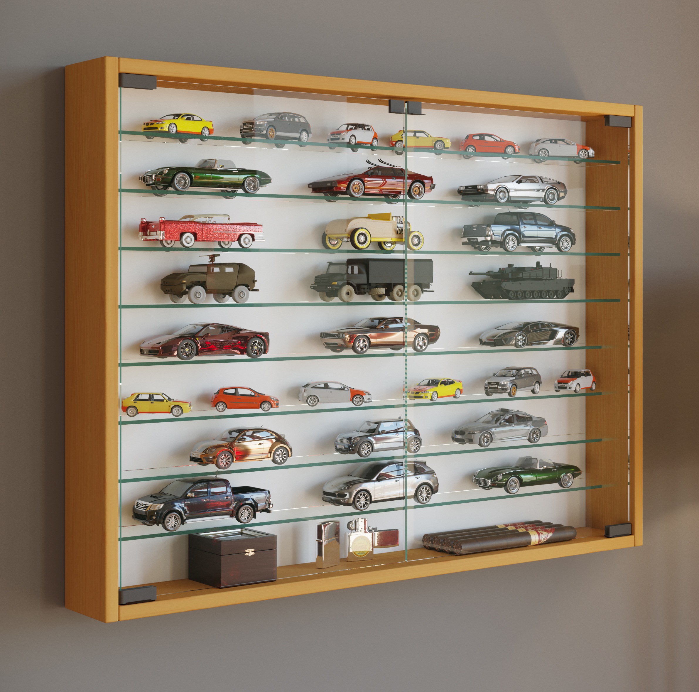 VCM Wandregal »Hängevitrine Wandvitrine Sammel Deko Mandosa XXL« 1 Stk. tlg.