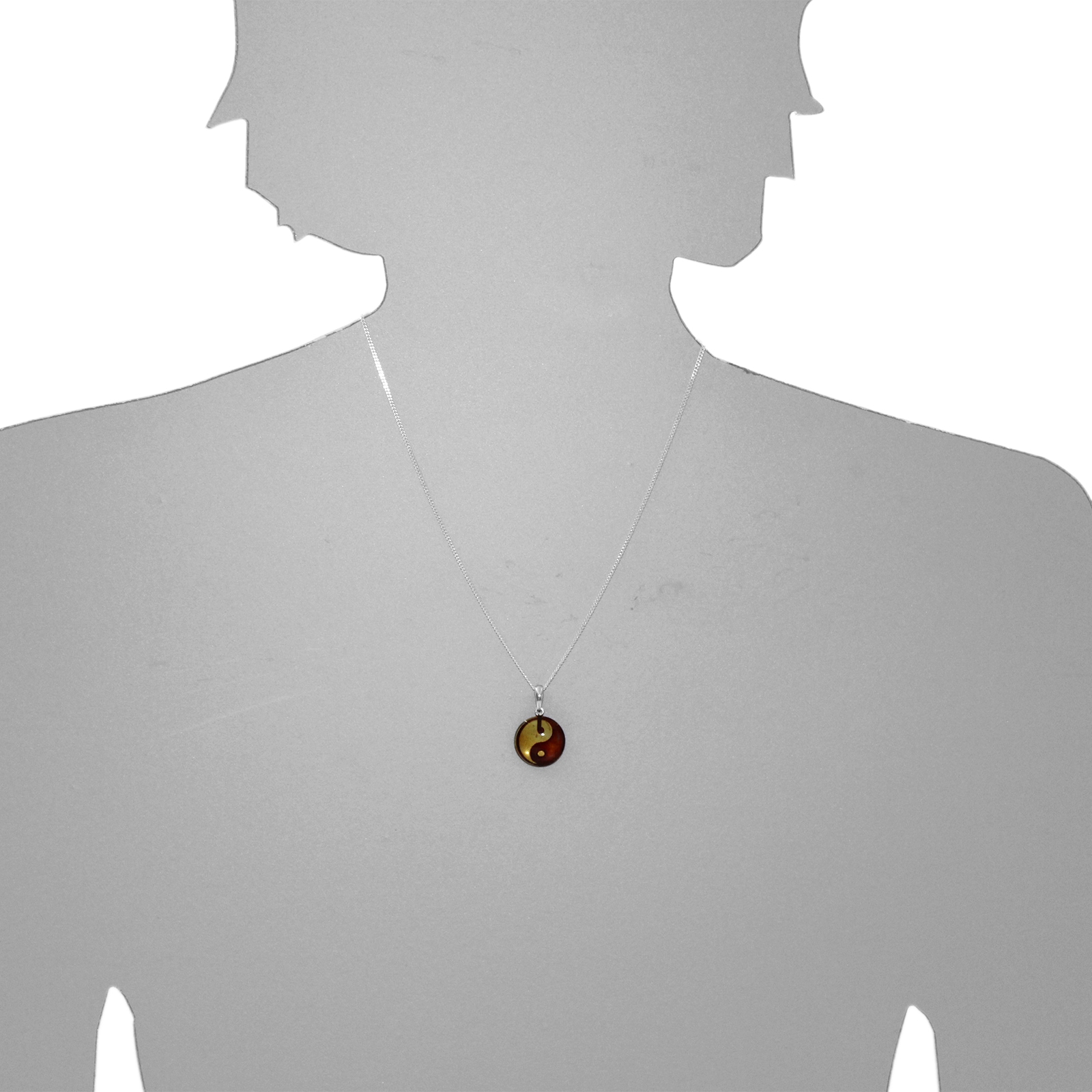 OSTSEE-SCHMUCK Kettenanhänger »- Yin-Yang - Silber 925/000 - Bernstein«