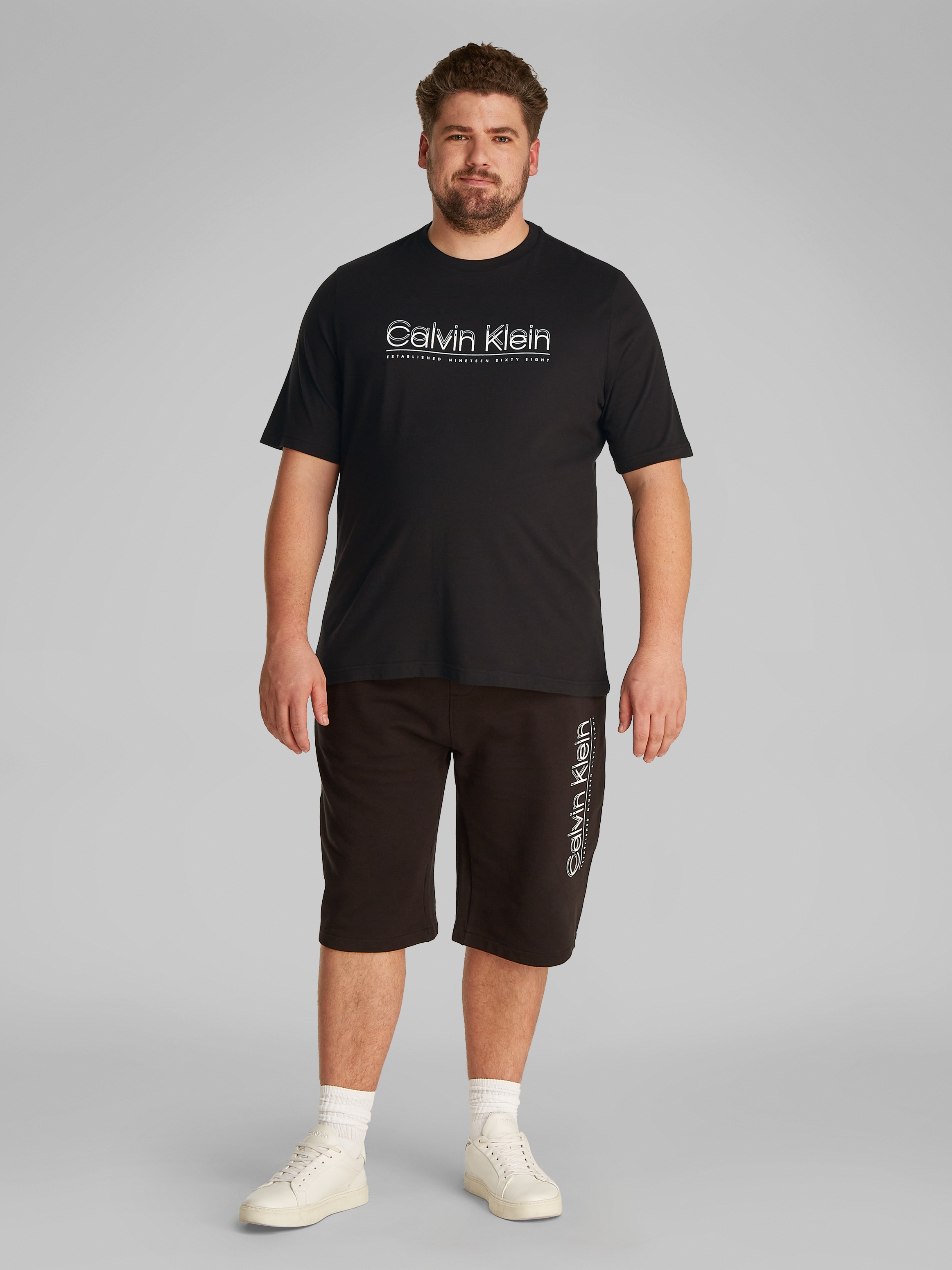 Calvin Klein Big&Tall T-Shirt »BT_CP-DOUBLE LOGO T-SHIRT«, in großen Größen
