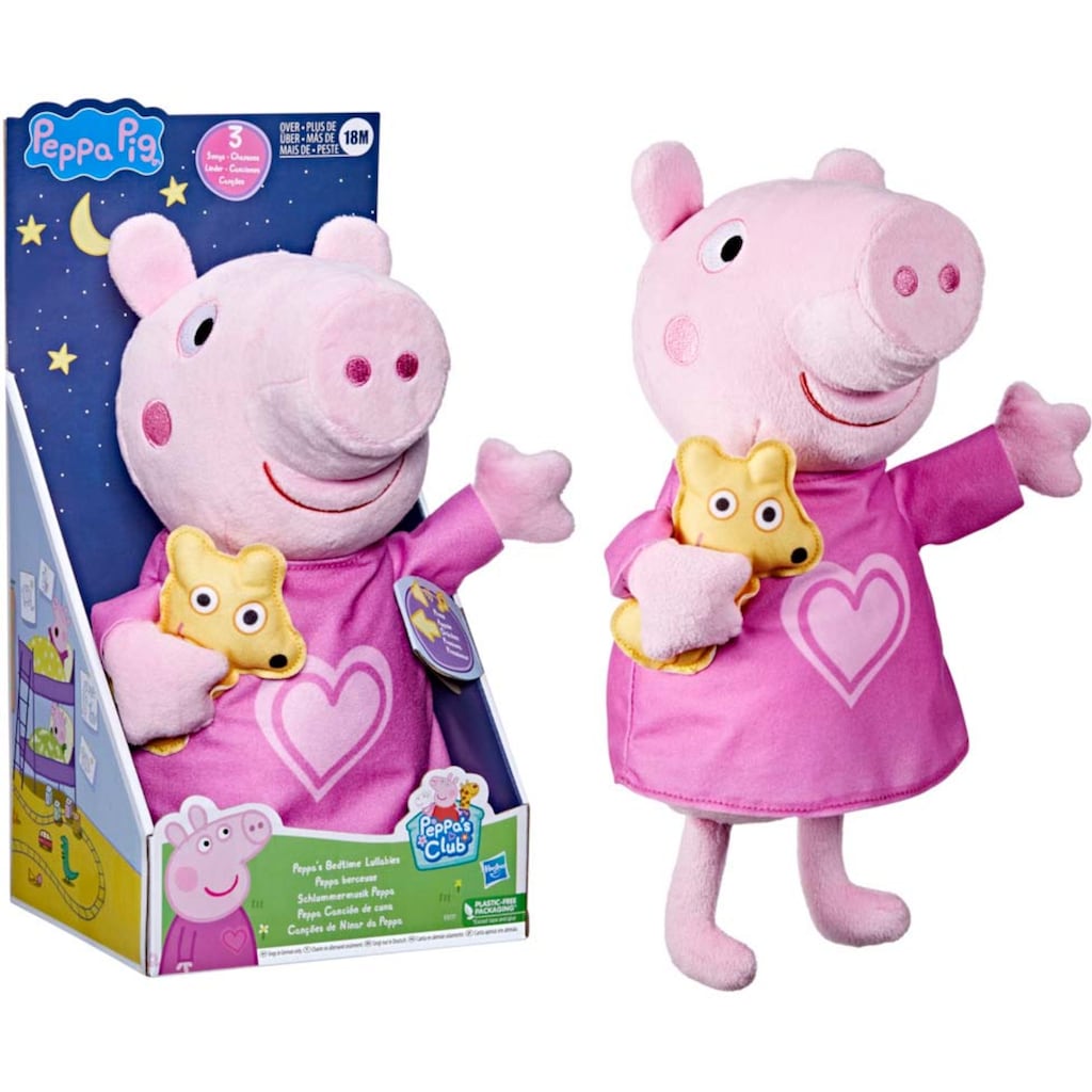Hasbro Plüschfigur »Peppa Pig - Schlummermusik Peppa«, singt 3 Lieder, gähnt, schnarcht und kichert