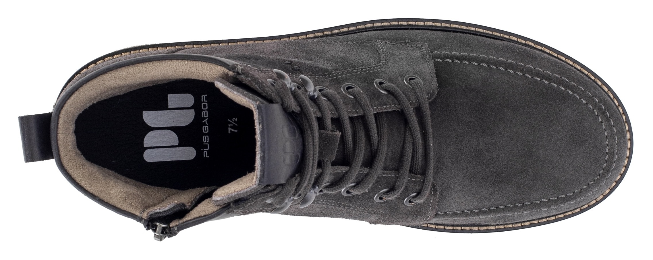 Pius Gabor Schnürboots  , Stiefelette, Komfortschuh, mit Kontrastnähten, G-Weite