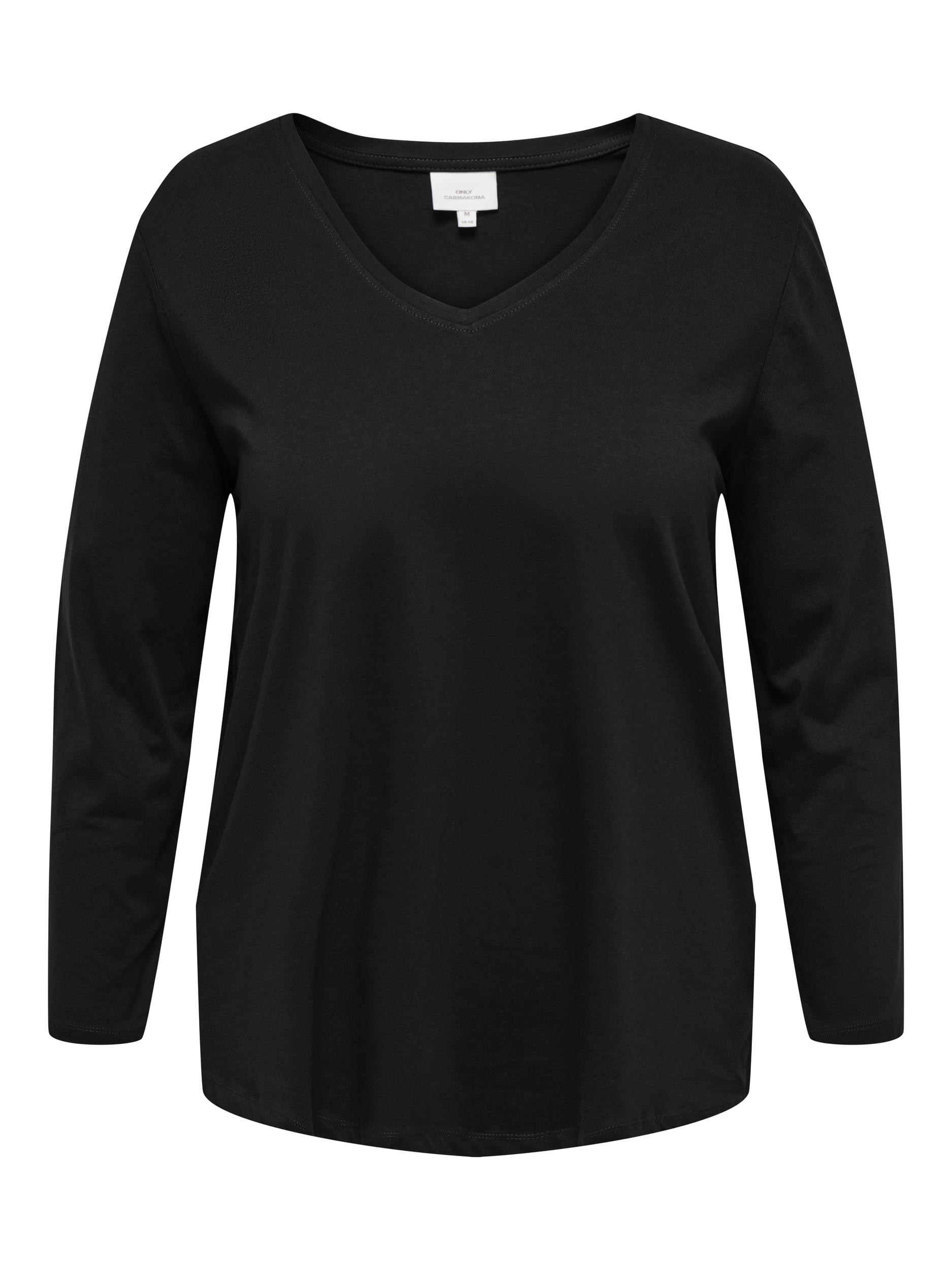 L/S »CARBONNIE ♕ bei ONLY LIFE TOP JRS« CARMAKOMA V-Shirt A-SHAPE