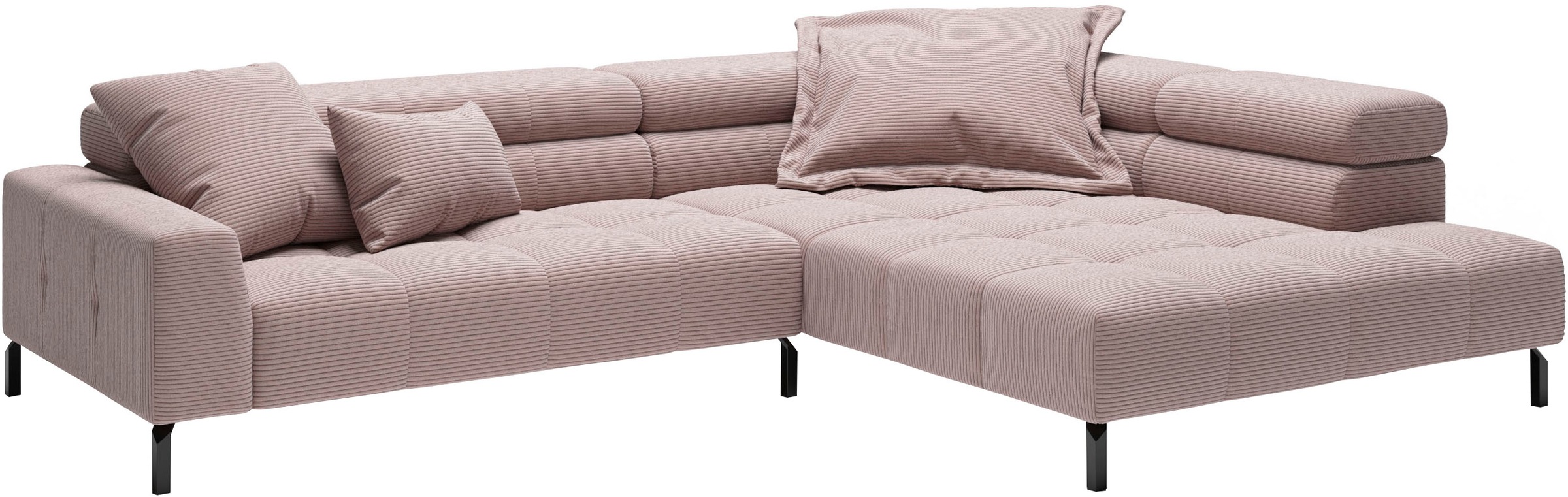 Places of Style Ecksofa »Cleveland, L-Form, incl. Kopfteilverstellung, Breite 311 cm«, wahlweise elektrischer Sitzvorzug
