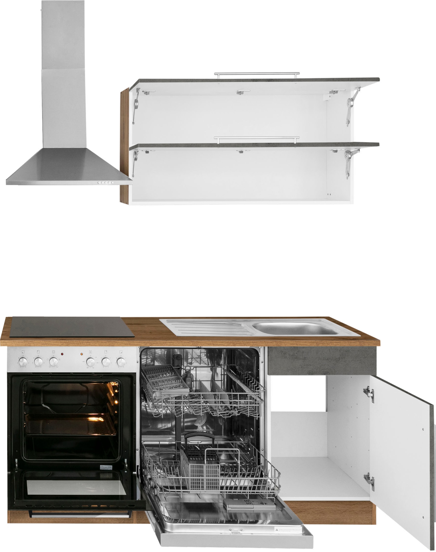 HELD MÖBEL Küchenzeile »Samos«, mit E-Geräten, Breite 170 cm auf Raten  kaufen