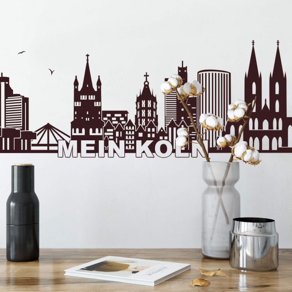 Wall-Art Wandtattoo »XXL Stadt Skyline Köln Fußball 120cm«, (1 St.)