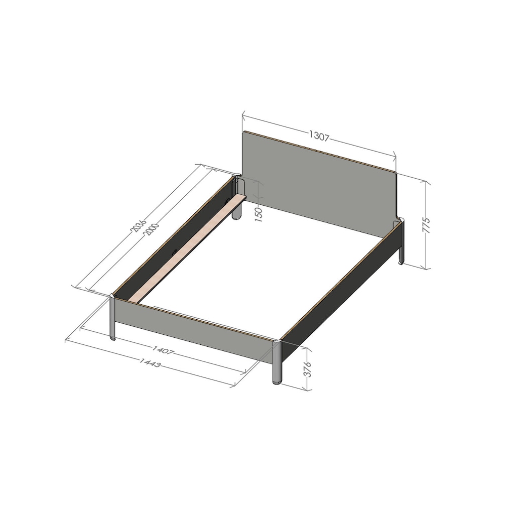 Müller SMALL LIVING Bettgestell »NAIT«