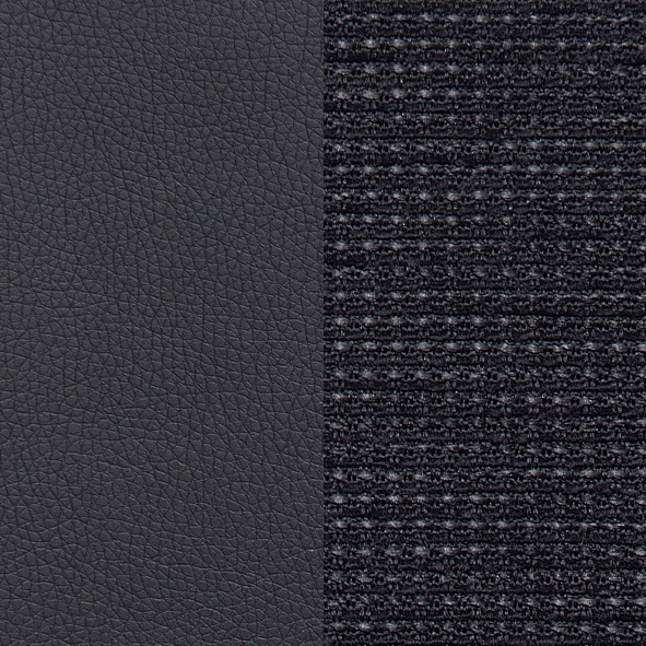 Kunstleder SOFTLUX®-Struktur - schwarz/schwarz