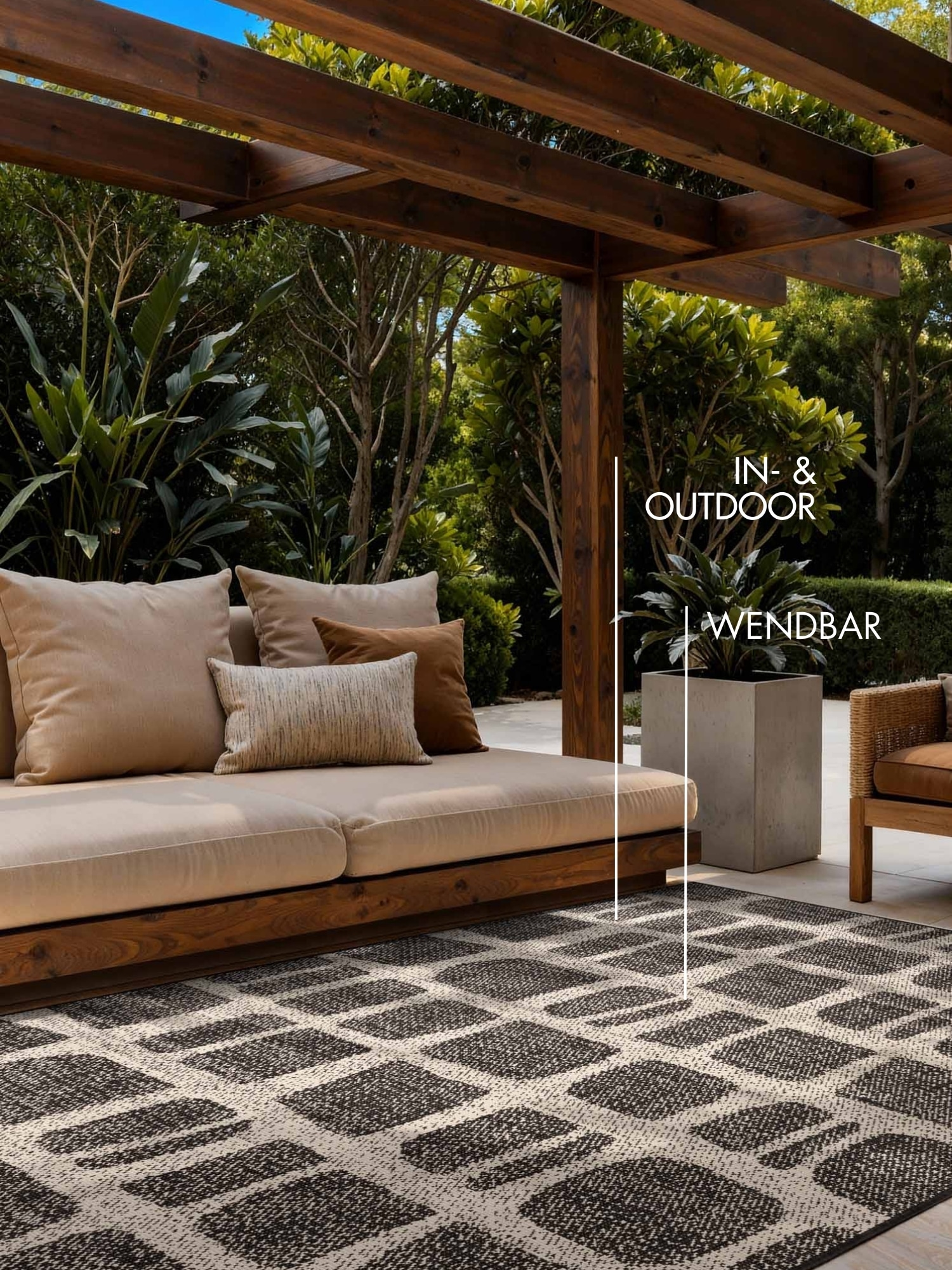 Ted Baker Teppich »Ruskin , Wendeteppich« rechteckig 8 mm Höhe Designteppich, Wetterfest, Pflegeleicht, Modern, Wohnzimmer, Terrasse