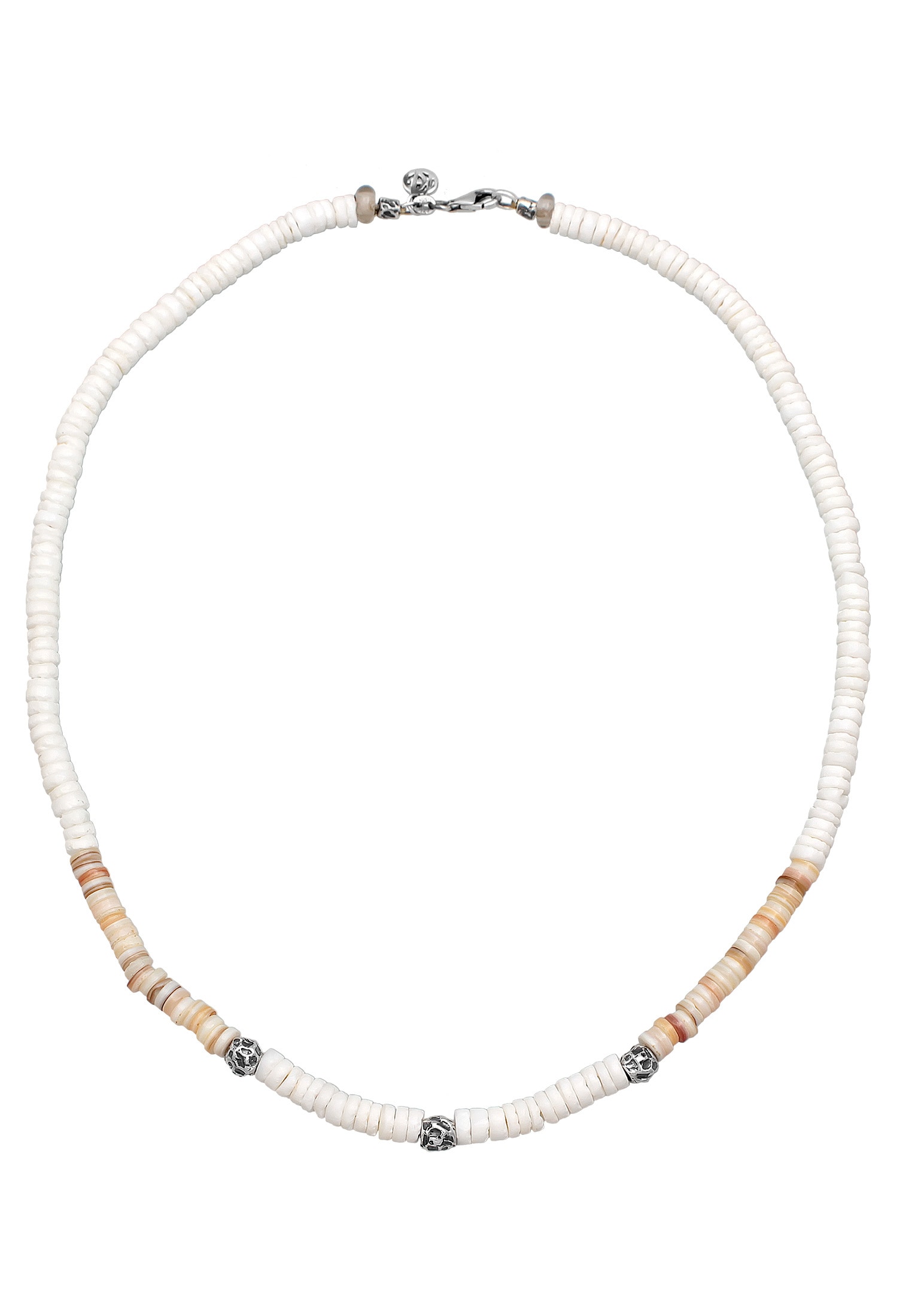 HAZE & GLORY Silberkette »Halskette Puka Muschel Halskette mit Beads 925 Silber«