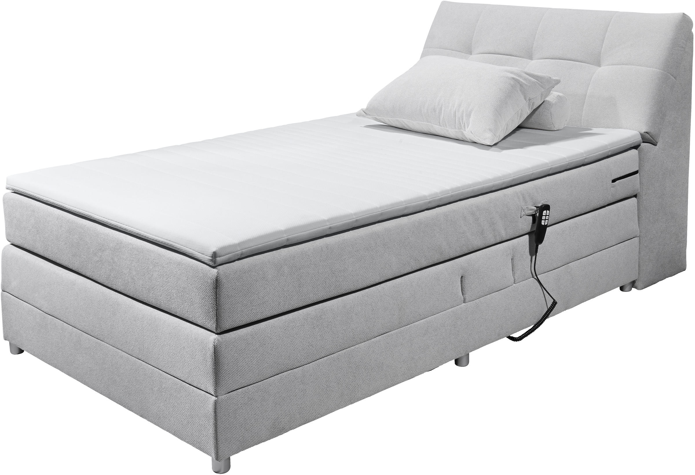 ED EXCITING DESIGN Boxspringbett »Toulouse« inkl. Motor, inkl. Stauraum im Kopfteil