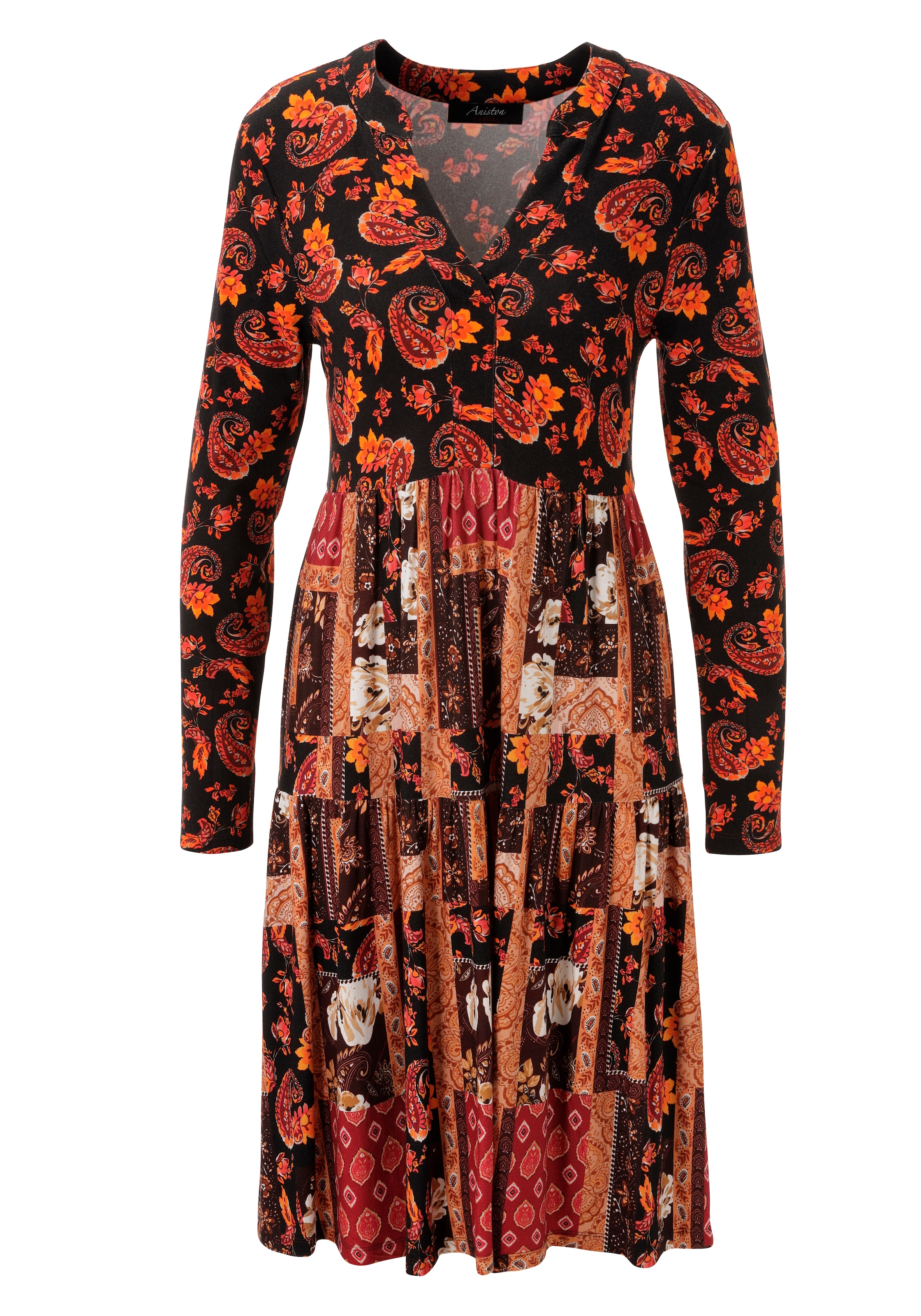 Aniston CASUAL Jerseykleid im farbenfrohen Muster-Mix - NEUE KOLLEKTION