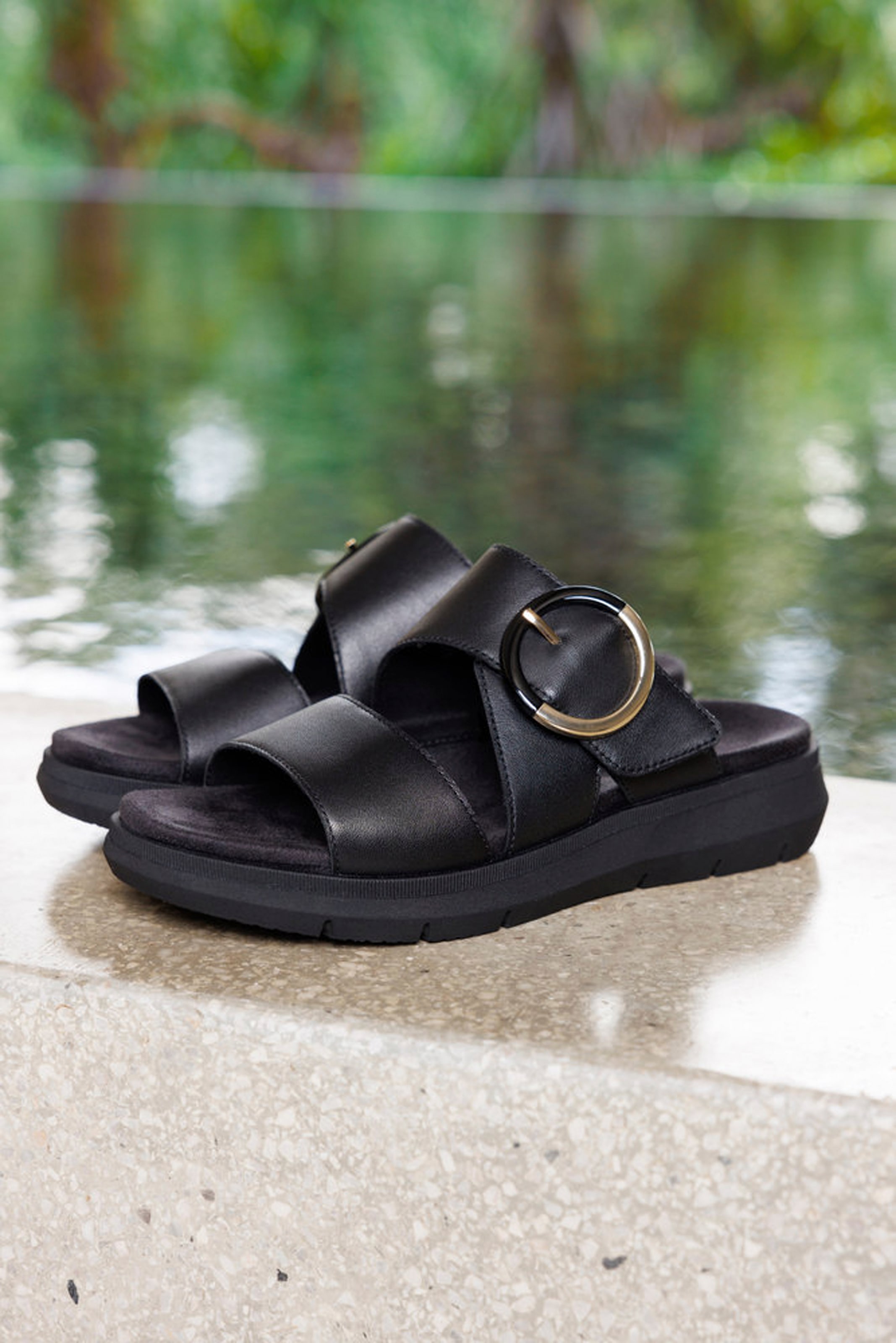 Remonte Pantolette, Keilabsatz, Sommerschuh, Bequemschuh mit Klettverschluss