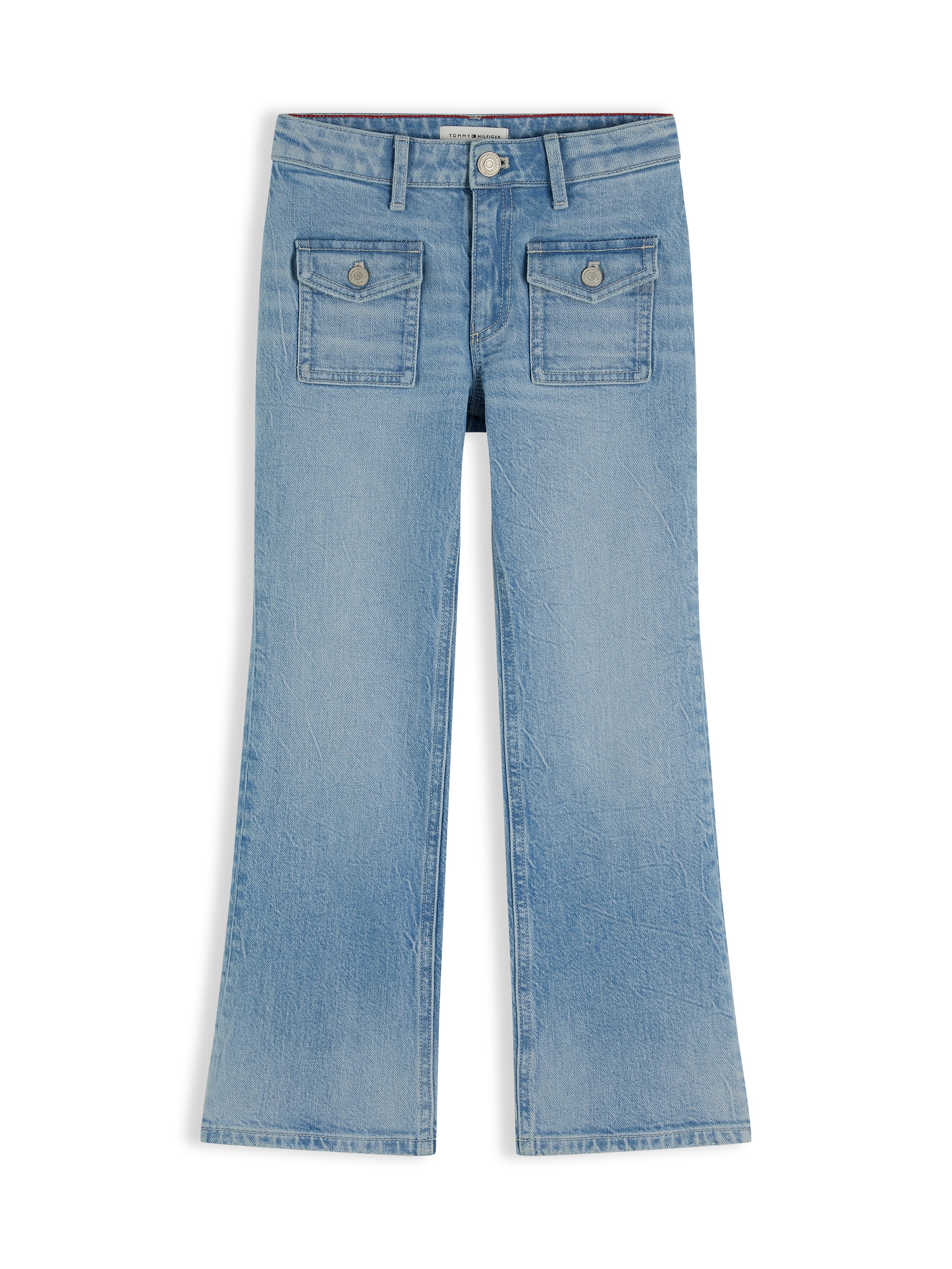Tommy Hilfiger 5-Pocket-Jeans Flared Fit, aufgesetzte Taschen, Kinder bis 16 Jahre