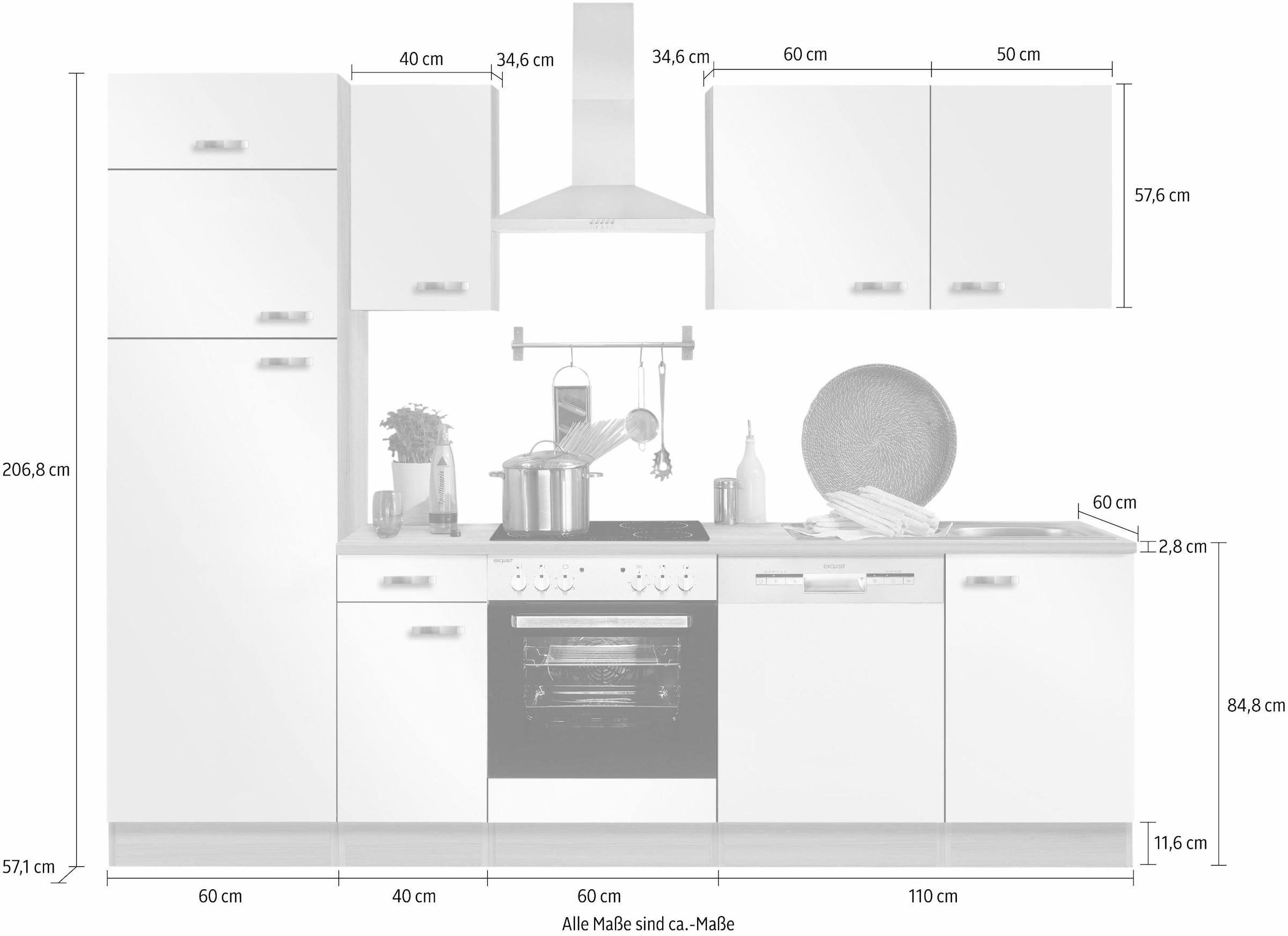OPTIFIT Küchenzeile »Faro«, ohne E-Geräte, Breite 270 cm bequem kaufen