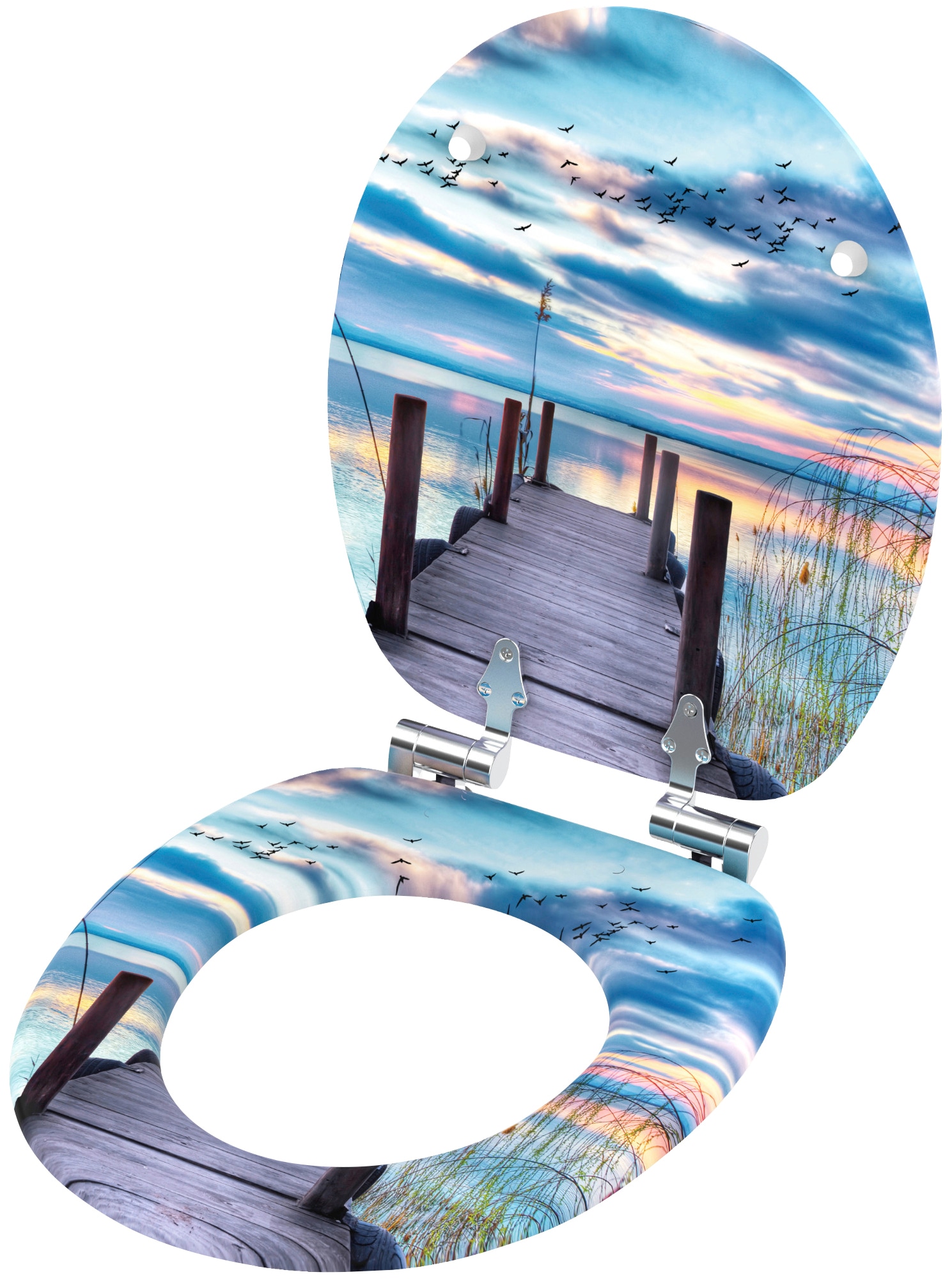 Sanilo WC-Sitz »Sunset«, mit Absenkautomatik, BxL: 37,7 x 42,0 - 47,0 cm