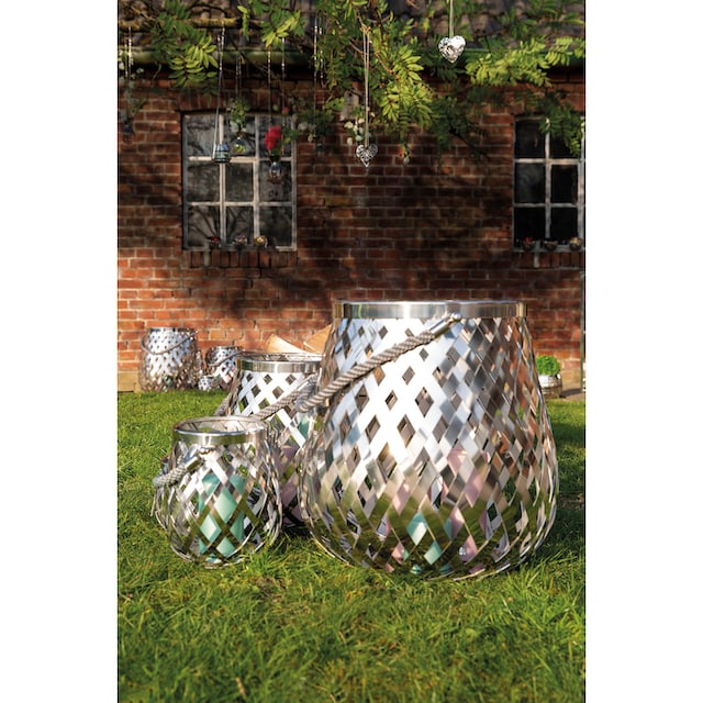 Fink Windlicht »OTIS«, (1 St.), Laterne aus Edelstahl und Glas, Höhe ca. 45  cm online kaufen | mit 3 Jahren XXL Garantie