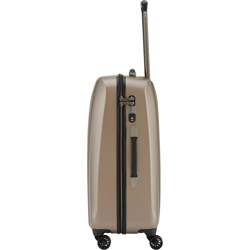 TITAN® Hartschalen-Trolley »Xenon Deluxe, 67 cm, Champagne«, 4 Rollen