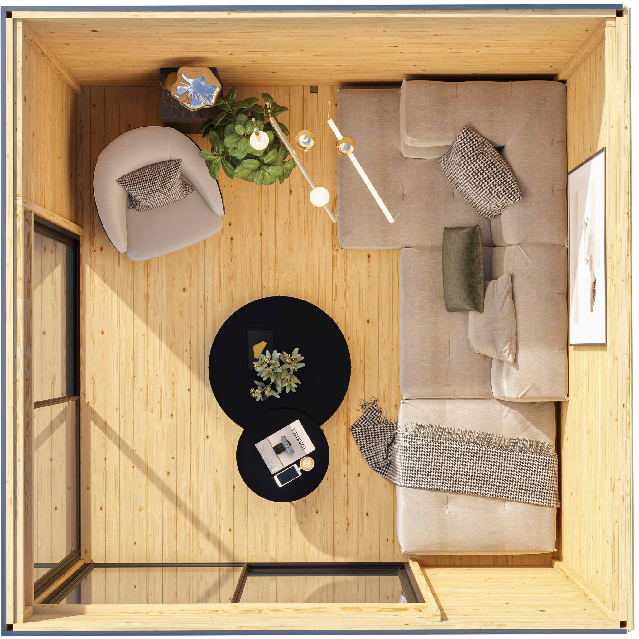 Karibu Gartenhaus »Ditsche 3« inkl. Massivholzfußboden