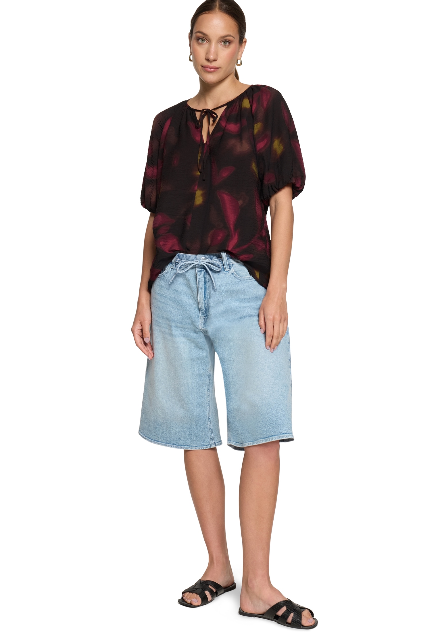 Zero Klassische Bluse »Casual-Bluse mit Blumenprint«