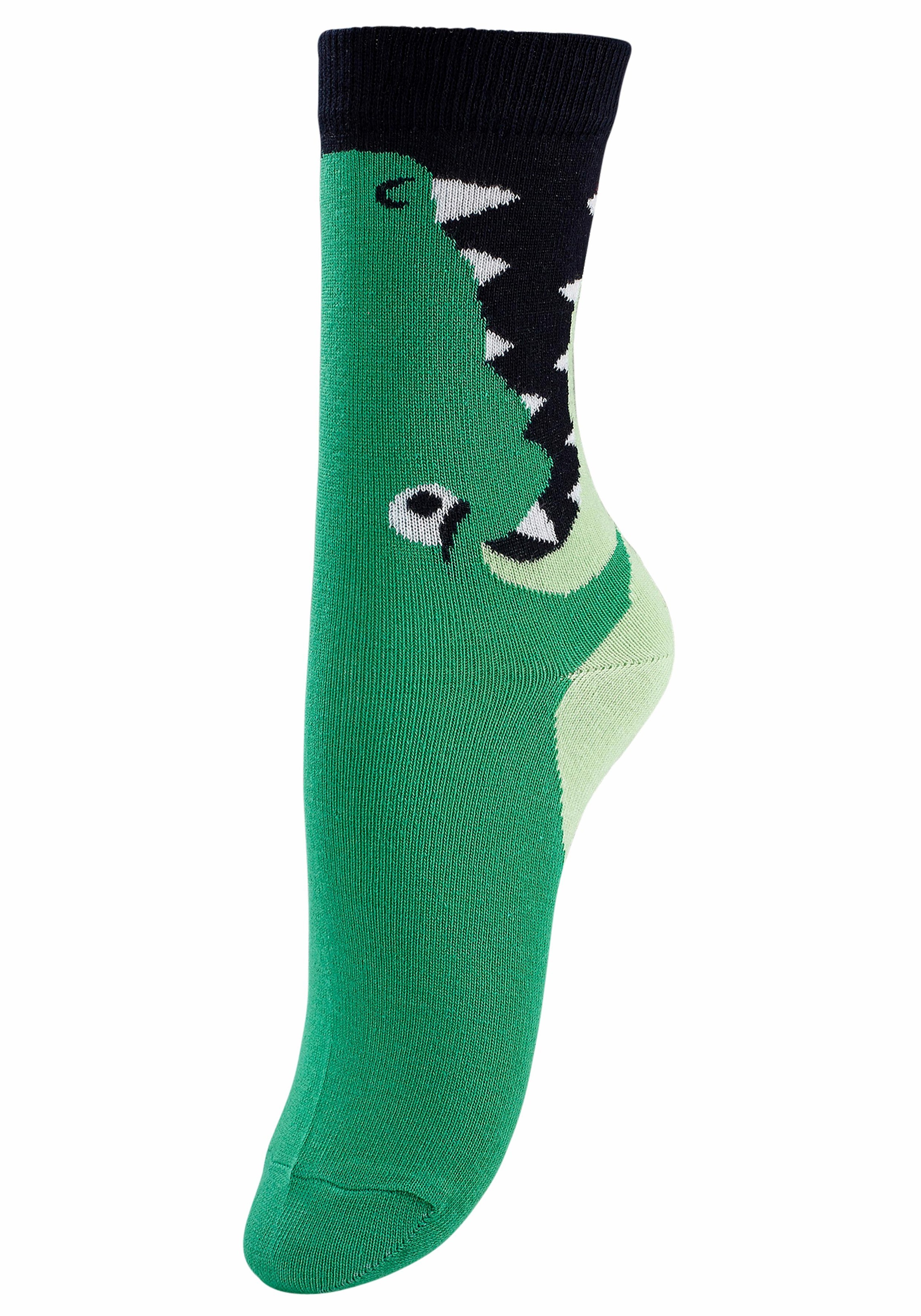 Socken, (5 Paar), mit Tiermotiven ♕ bei