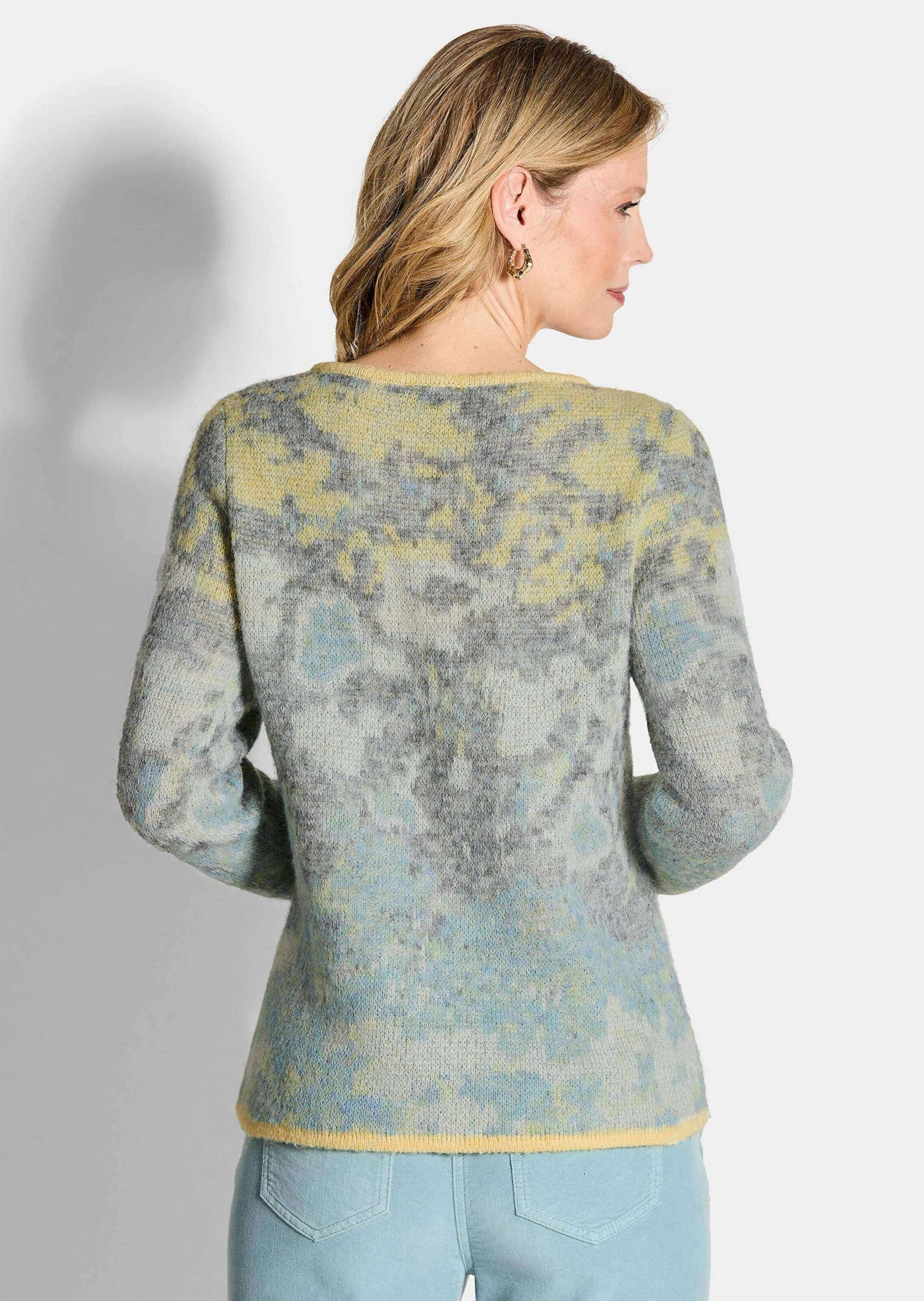 GOLDNER Rundhalspullover »Langarm Jacquard-Pullover mit Muster«
