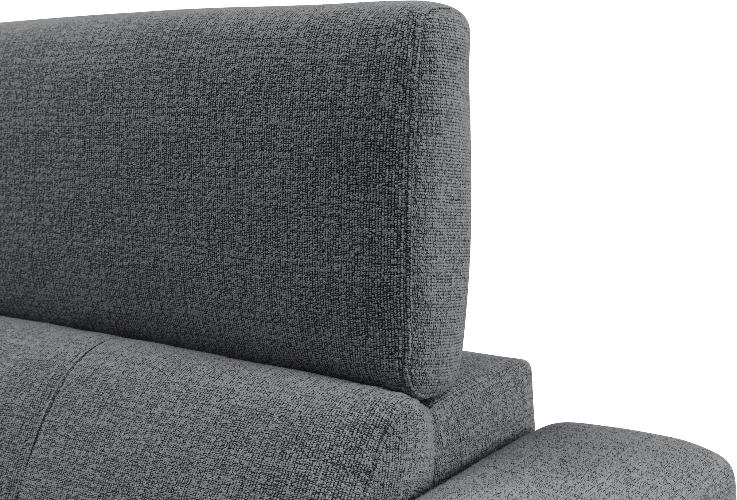 OTTO home Ecksofa »LEOO« mit USB A/C-Anschluss. Federkern, verstellbaren Kopfstützen, Webstoff