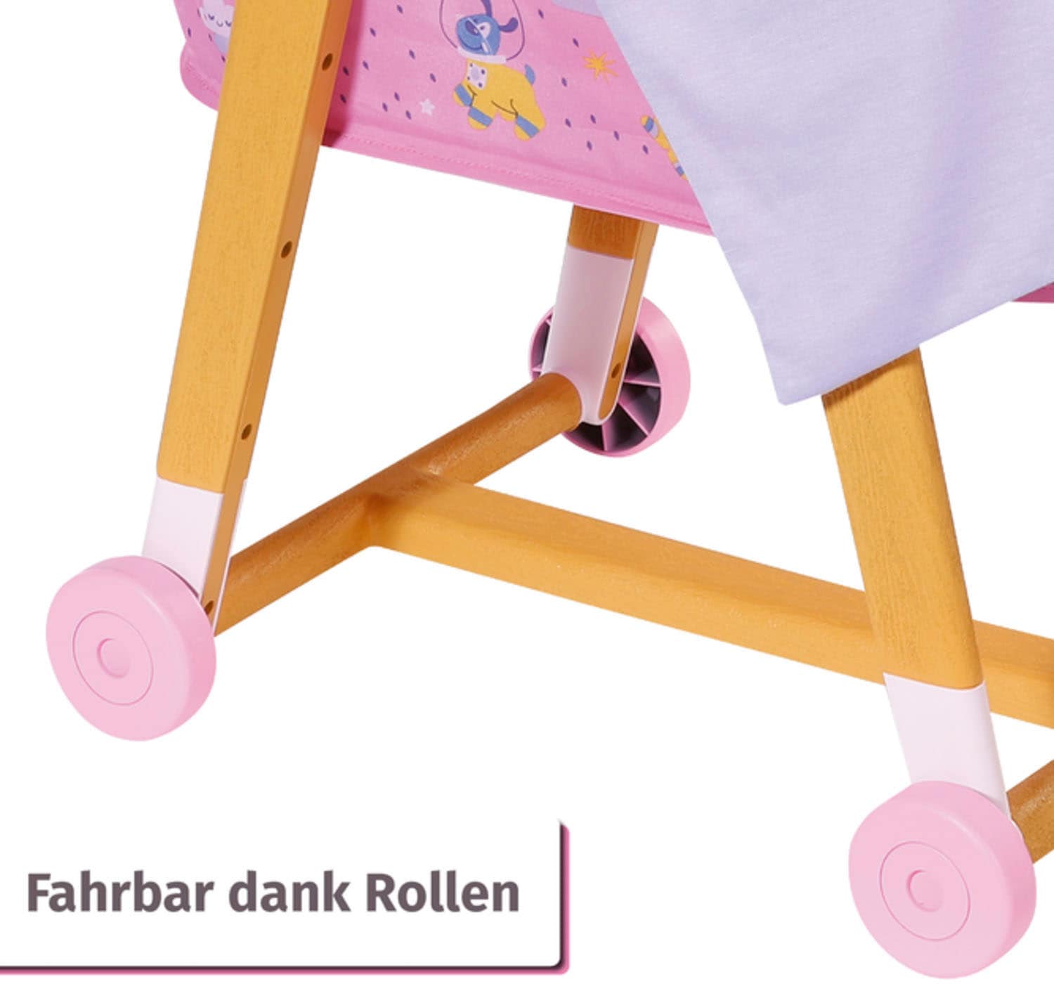 Baby Born Puppenbett »Gute Nacht Stubenwagen«, mit Stoffhimmel, Planetenmobile und Bettzeug