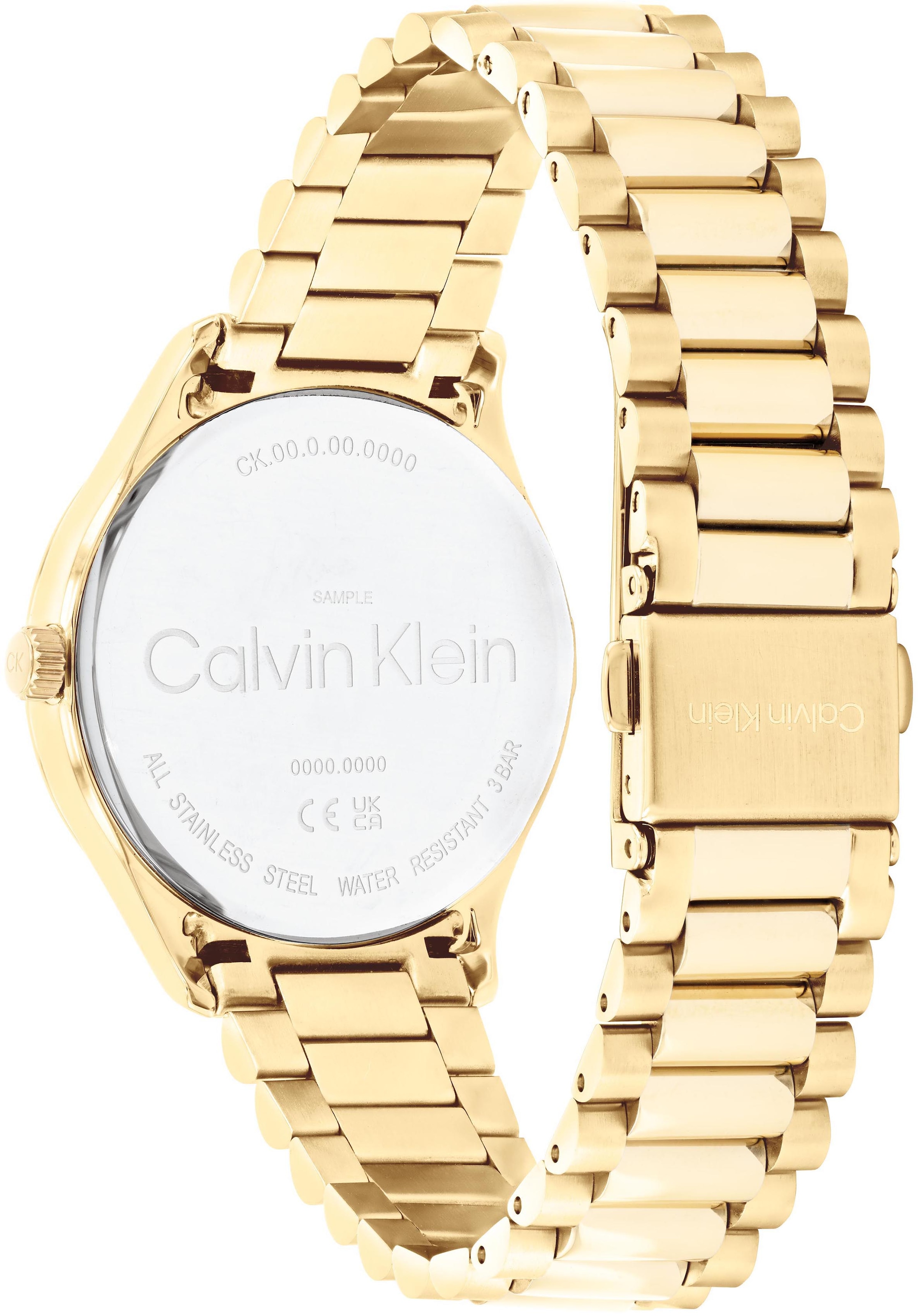 Calvin Klein Quarzuhr »ICONIC«, Armbanduhr, Damenuhr, Mineralglas, Edelstahlarmband
