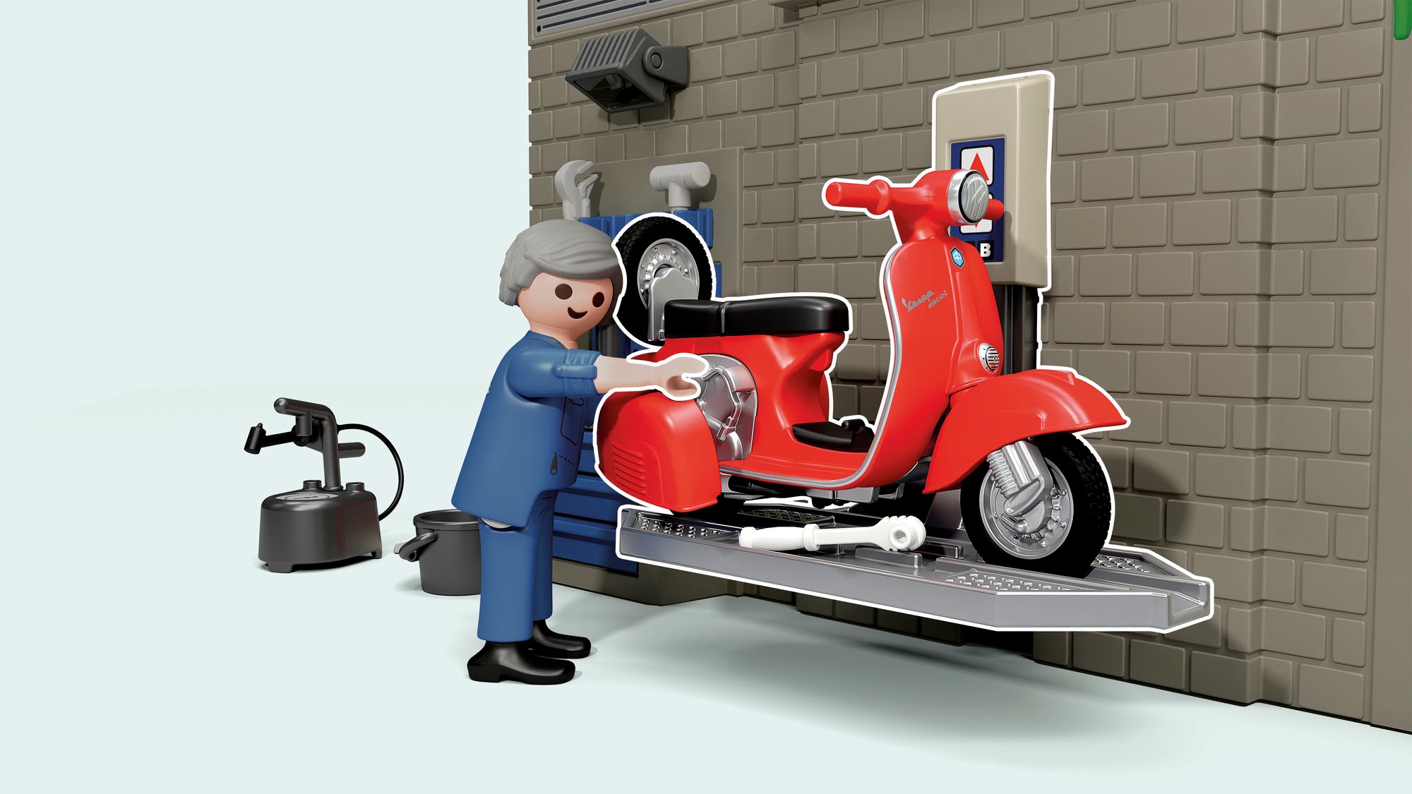 Playmobil® Konstruktions-Spielset »60s Vespa Garage (71620), Vespa«, (88 St.), Made in Europe