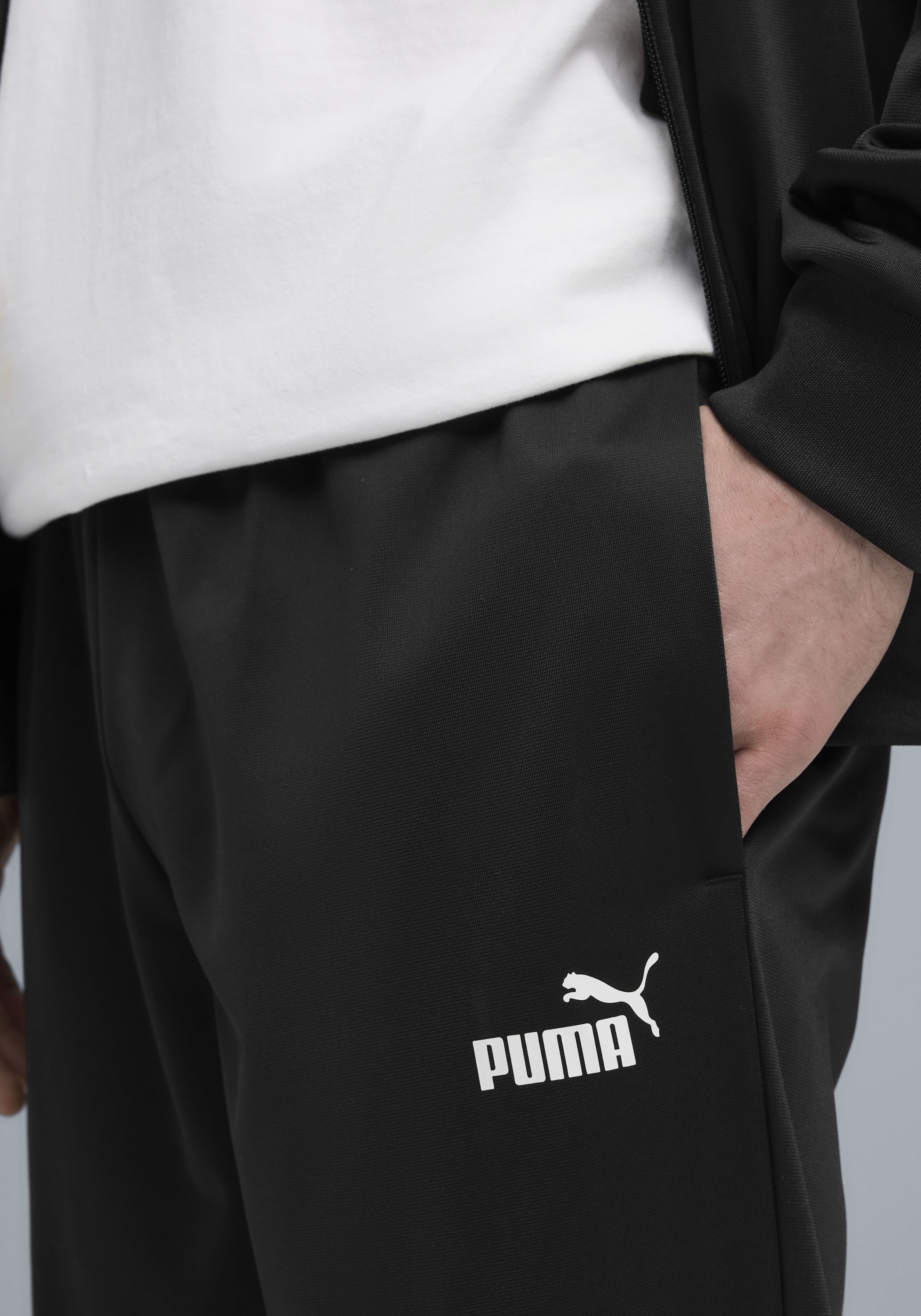 PUMA Trainingsanzug »ESS POLY SUIT« 2 tlg. Regular Fit, ohne Kapuze