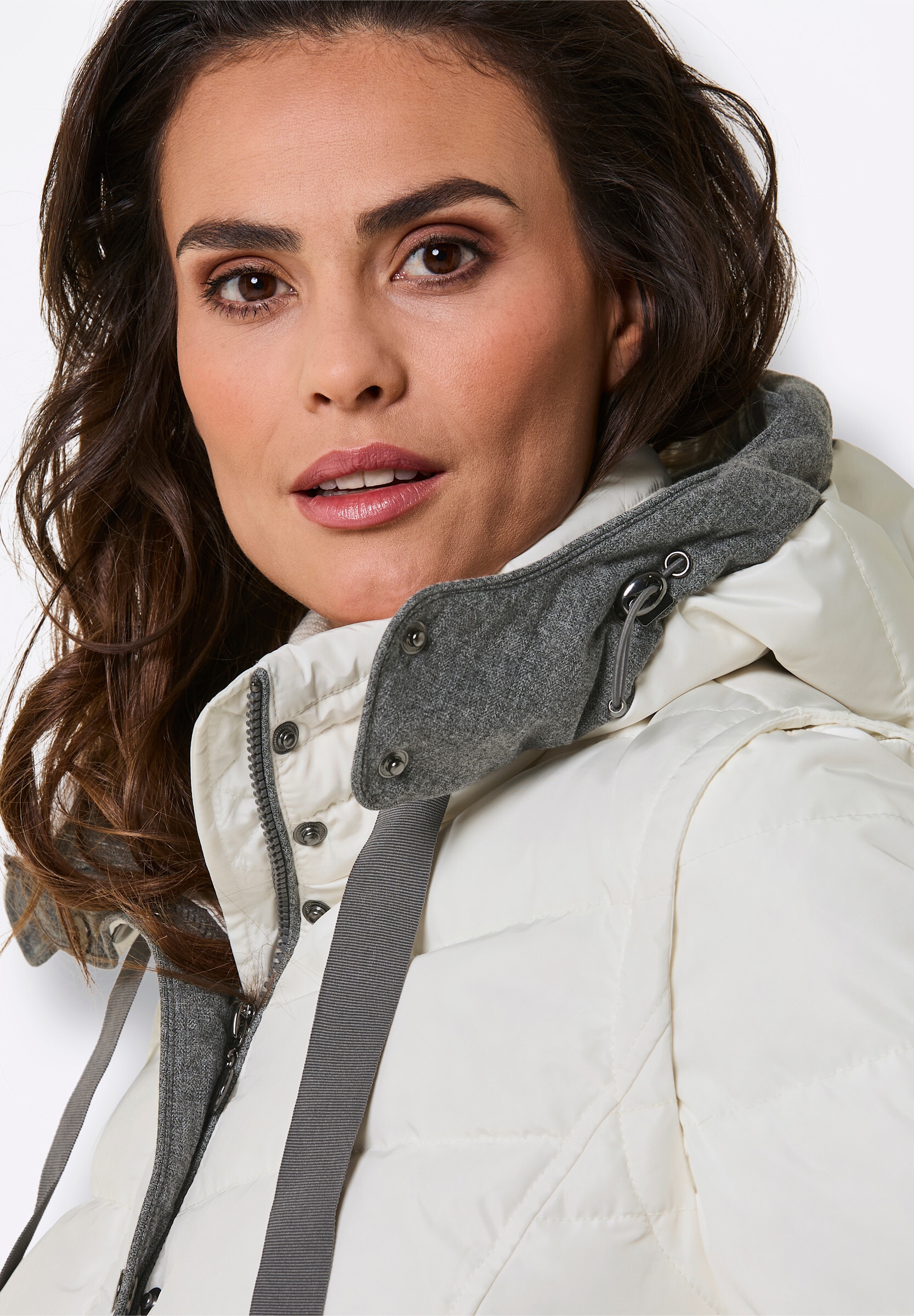 creation L Softshelljacke »Daunen-Steppjacke Daunenjacke mit Westen-Funktion« Abnehmbare Kapuze
