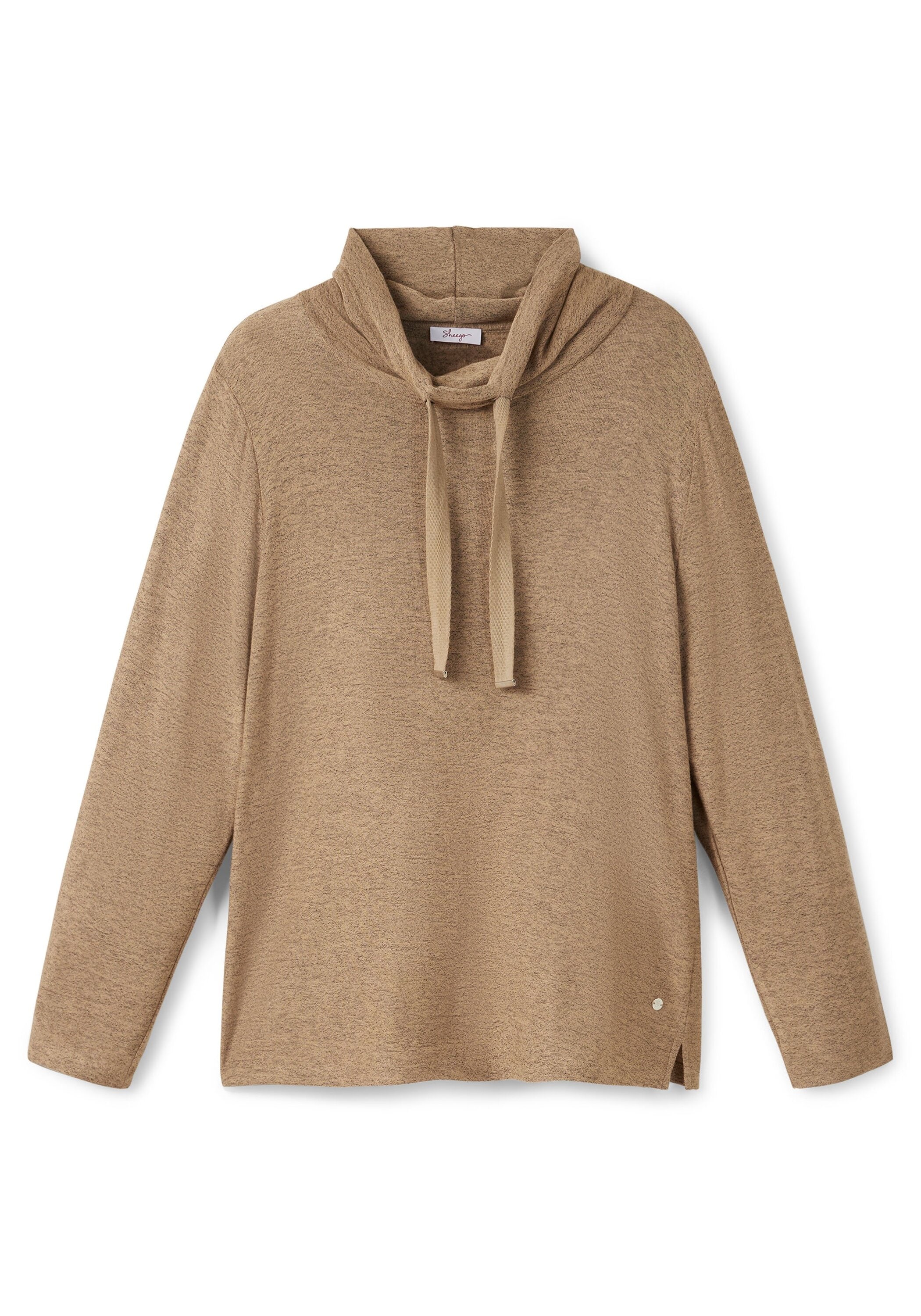 Sheego Rollkragenpullover »Pullover mit Tunnelzug am weiten Kragen«, mit Tunnelzug am weiten Kragen