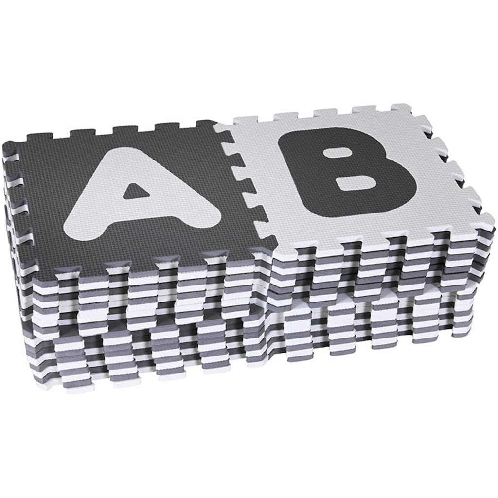 Knorrtoys® Puzzle »Alphabet + Zahlen, grau-weiß«