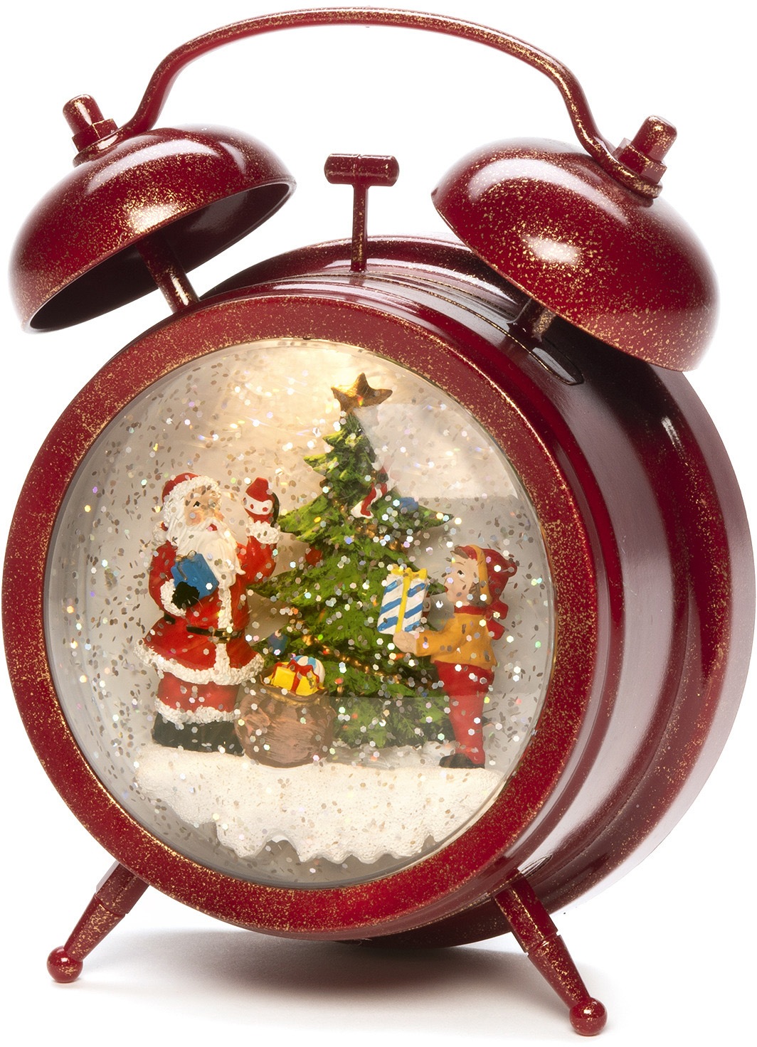 XXL kaufen Timer, 8 Laterne mit Weihnachtsmann KONSTSMIDE | rot«, LED klassischen mit 3 Jahren 5h mit Kind, Garantie Weihnachtsdeko und »Wecker online mit wassergefüllt, Weihnachtsliedern
