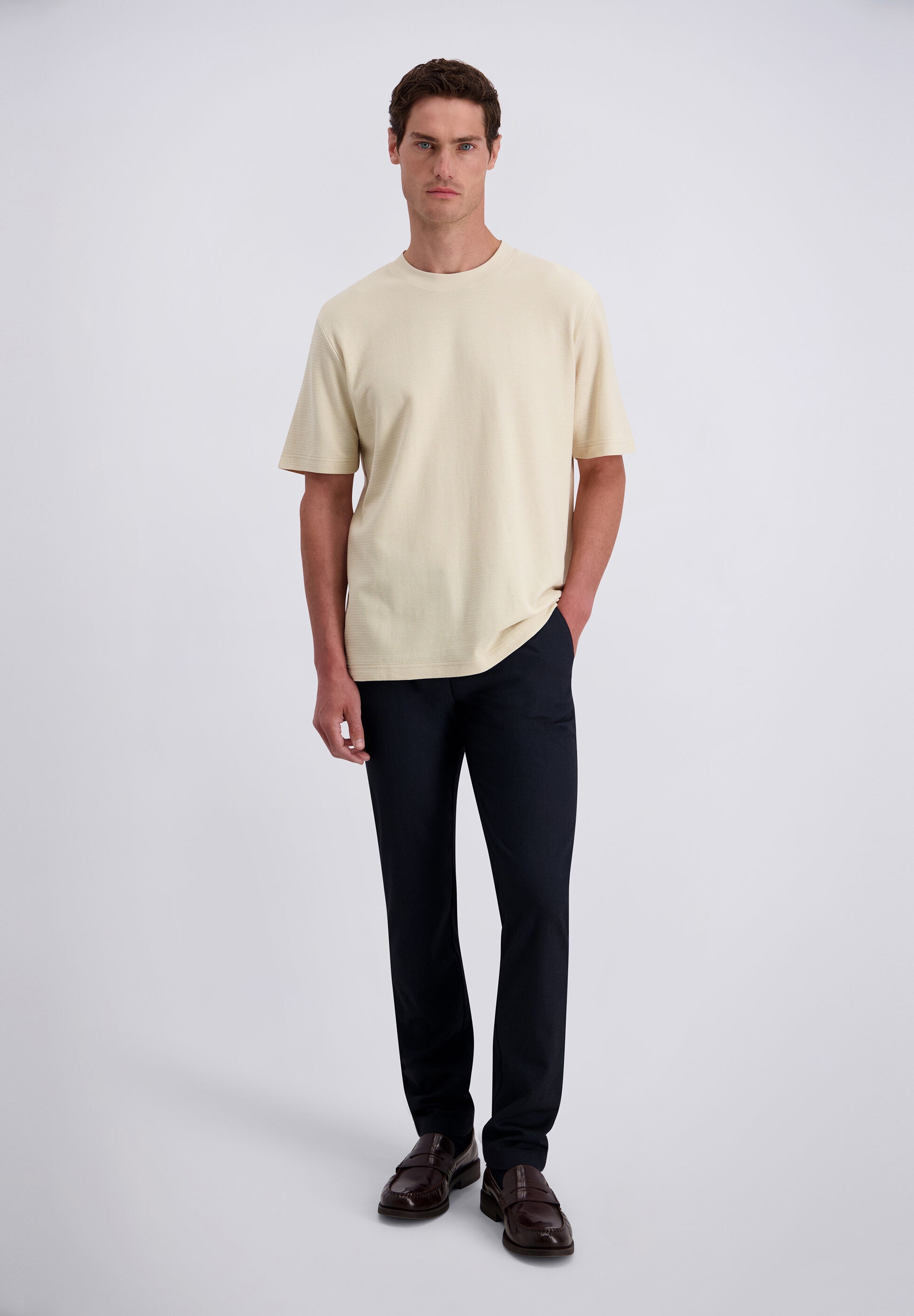 Pierre Cardin T-Shirt »Pierre Cardin T-Shirt« mit feiner Fischgrat-Struktur