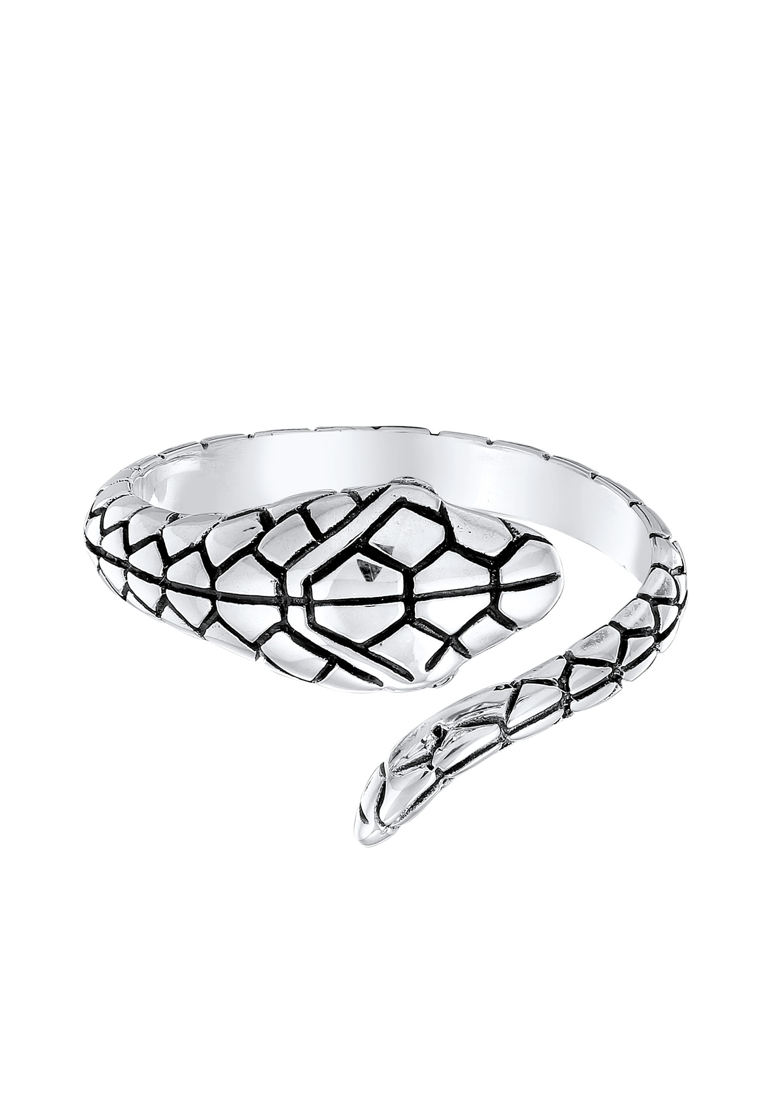 Kuzzoi Silberring »Ring Herren Schlange Kraft 925 Silber«