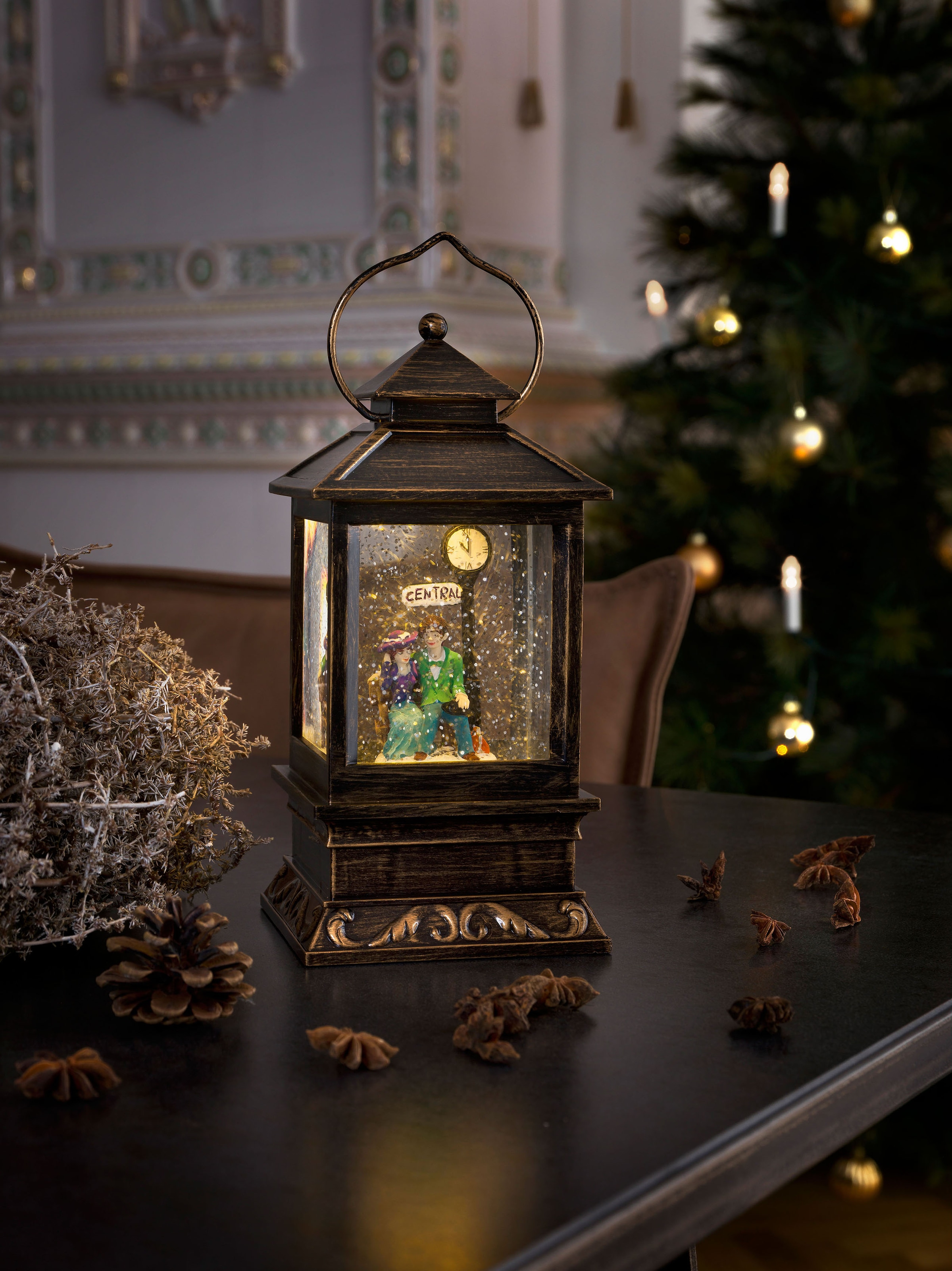 »Weihnachtsdeko«, KONSTSMIDE Jahren Garantie flammig-flammig, Laterne klein LED mit 3 online Pärchen, XXL 1 LED mit Schneelaterne kaufen |