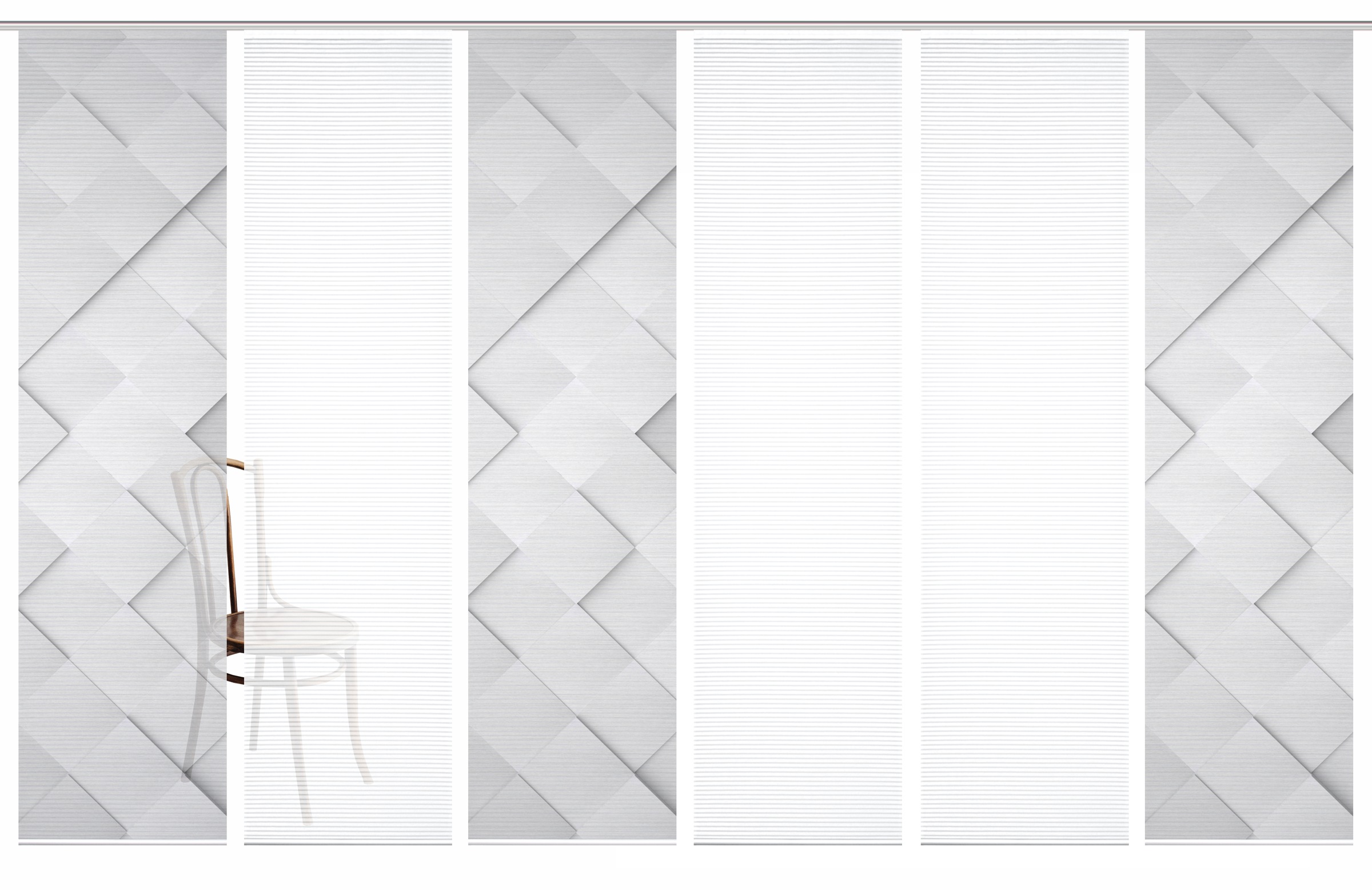 HOME in green Schiebegardine »SYLVIA« Paneelwagen 6 Stk. tlg. SET DIGITALDRUCK,BAMBUSOPTIK RECYCELT