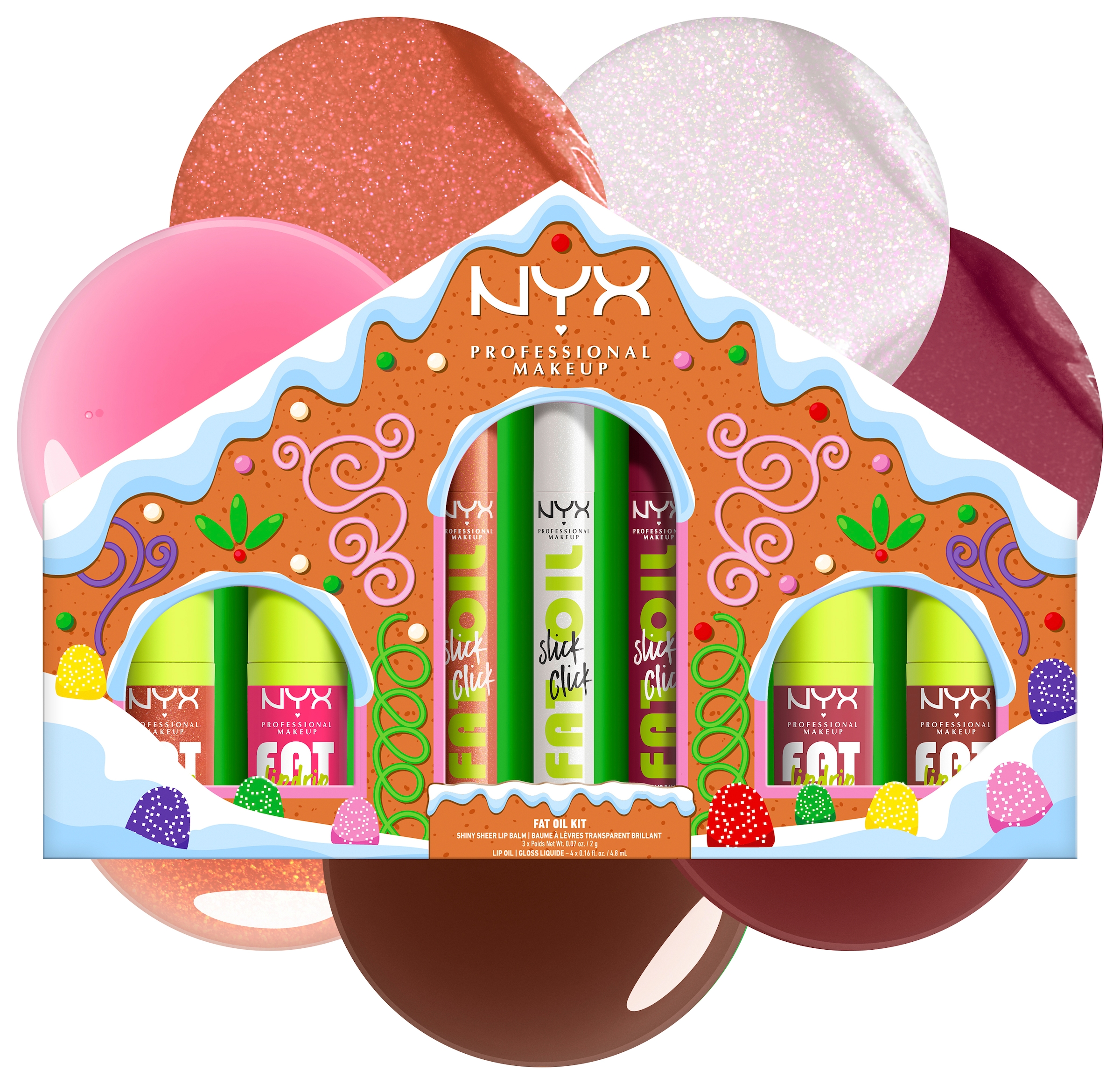 NYX Lipgloss »NYX Professional Makeup Fat Gingerbread House Kit«