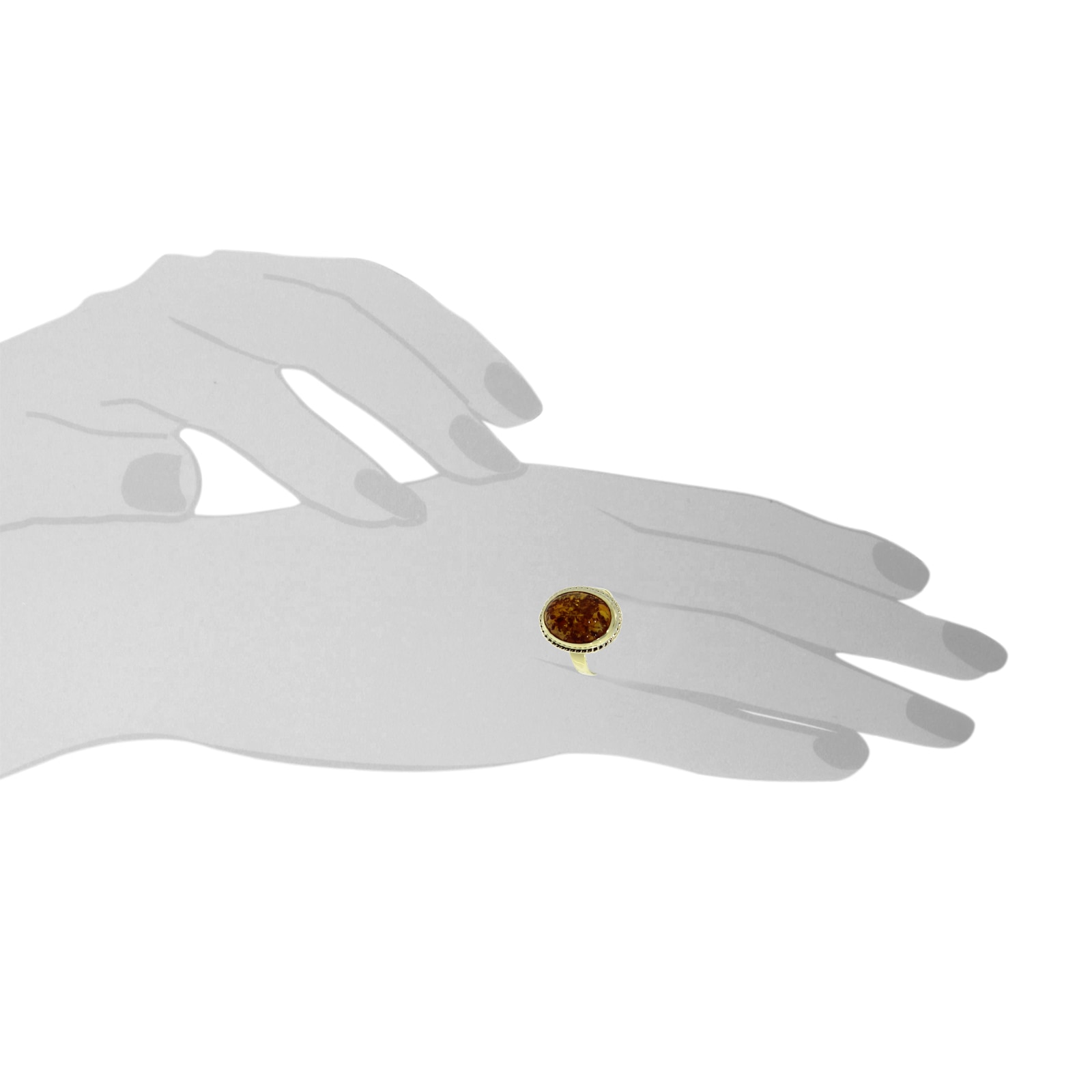 OSTSEE-SCHMUCK Fingerring »- Jolin - Gold 333/000 - Bernstein«