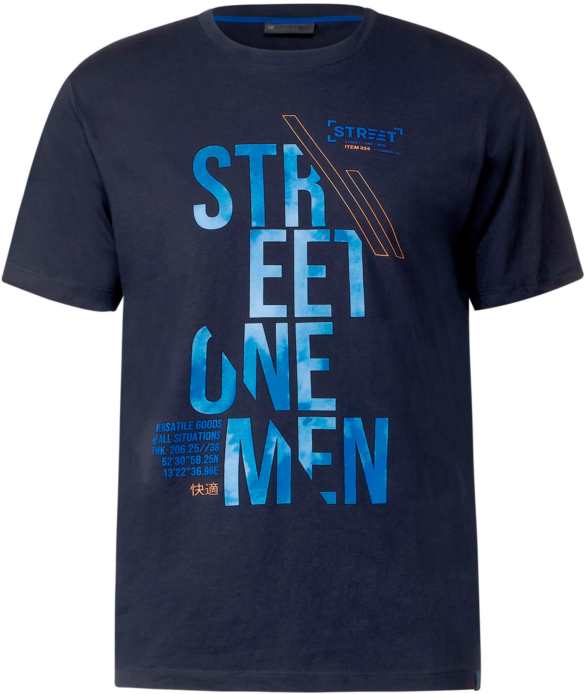 ♕ Label-Front-Print ONE bei T-Shirt, MEN mit STREET