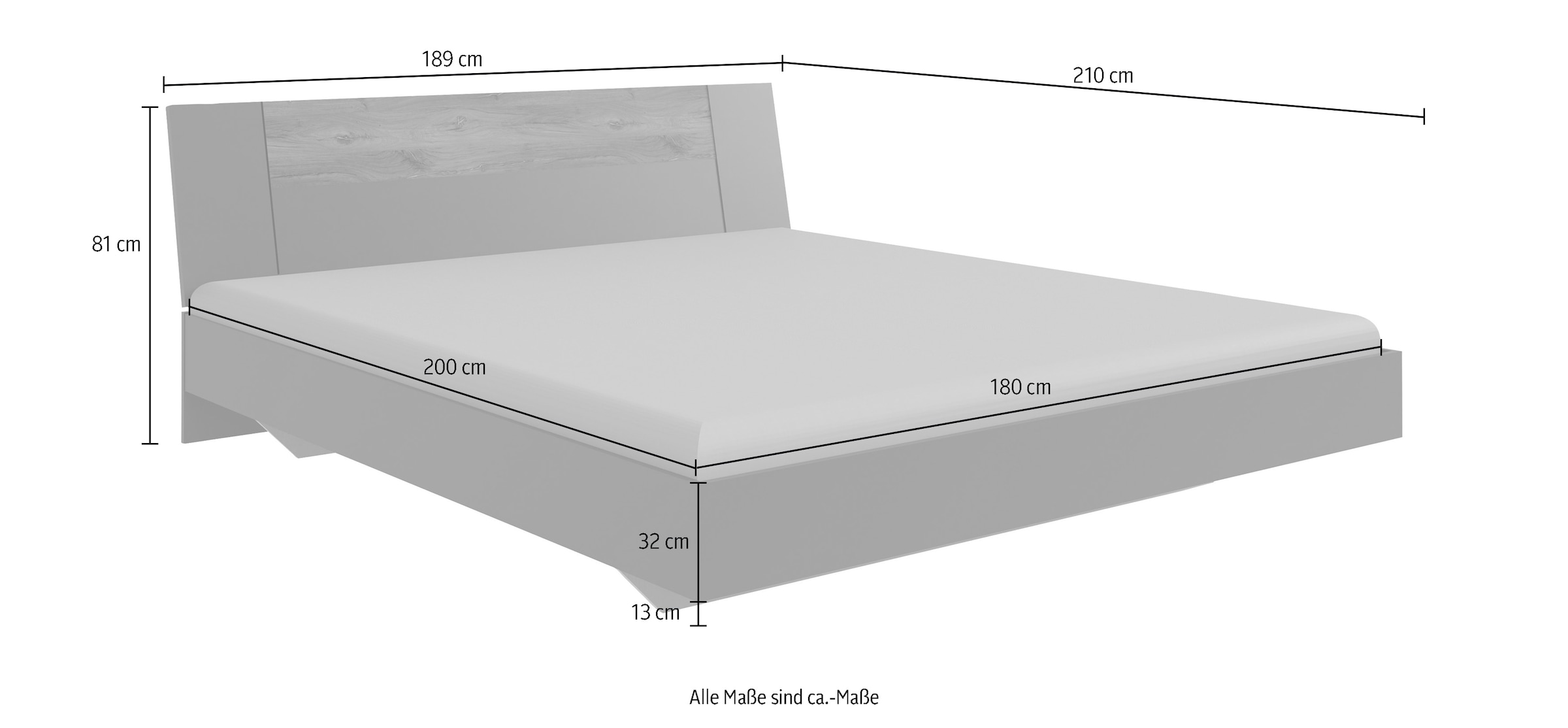 Wimex Futonbett »Kreta«, Liegefläche 180x200cm, modernes Kopfteil