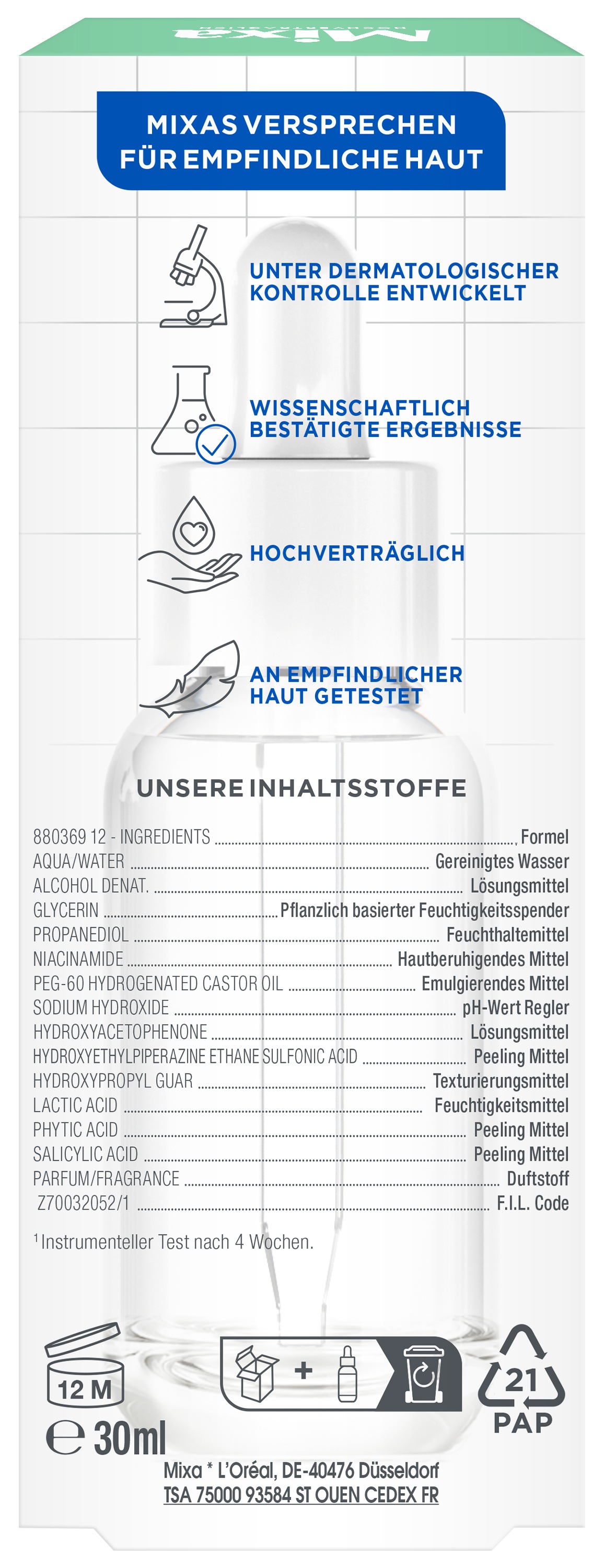 Mixa Gesichtsserum »Mixa Anti-Unreinheiten Serum«, mit hoher Wirksamkeit