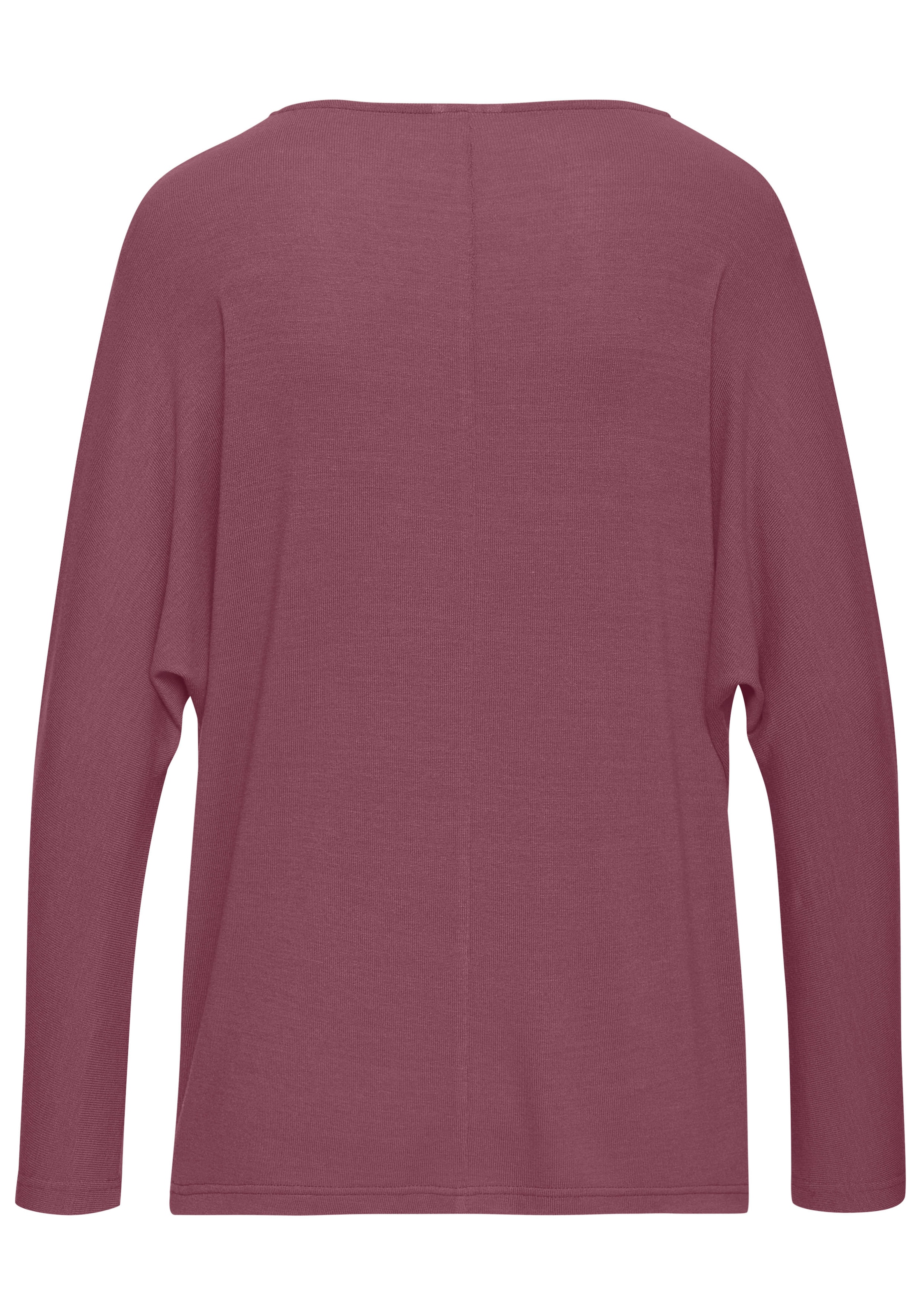LASCANA Langarmshirt »mit Fledermausärmeln« aus weichem Viskose-Feinstrick